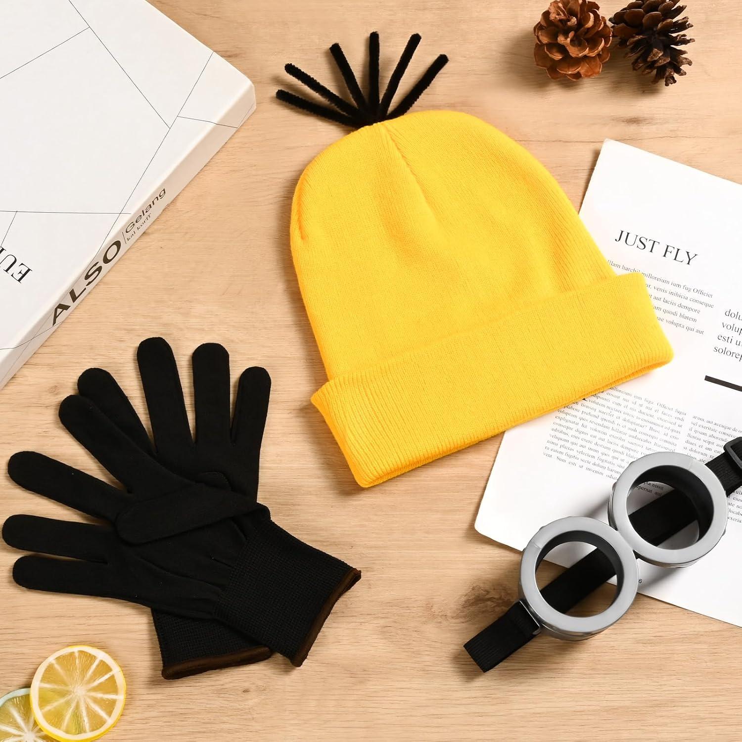 Conjunto de Disfraz de Halloween Adulto Unisex - Gafas, Gorro y Guantes