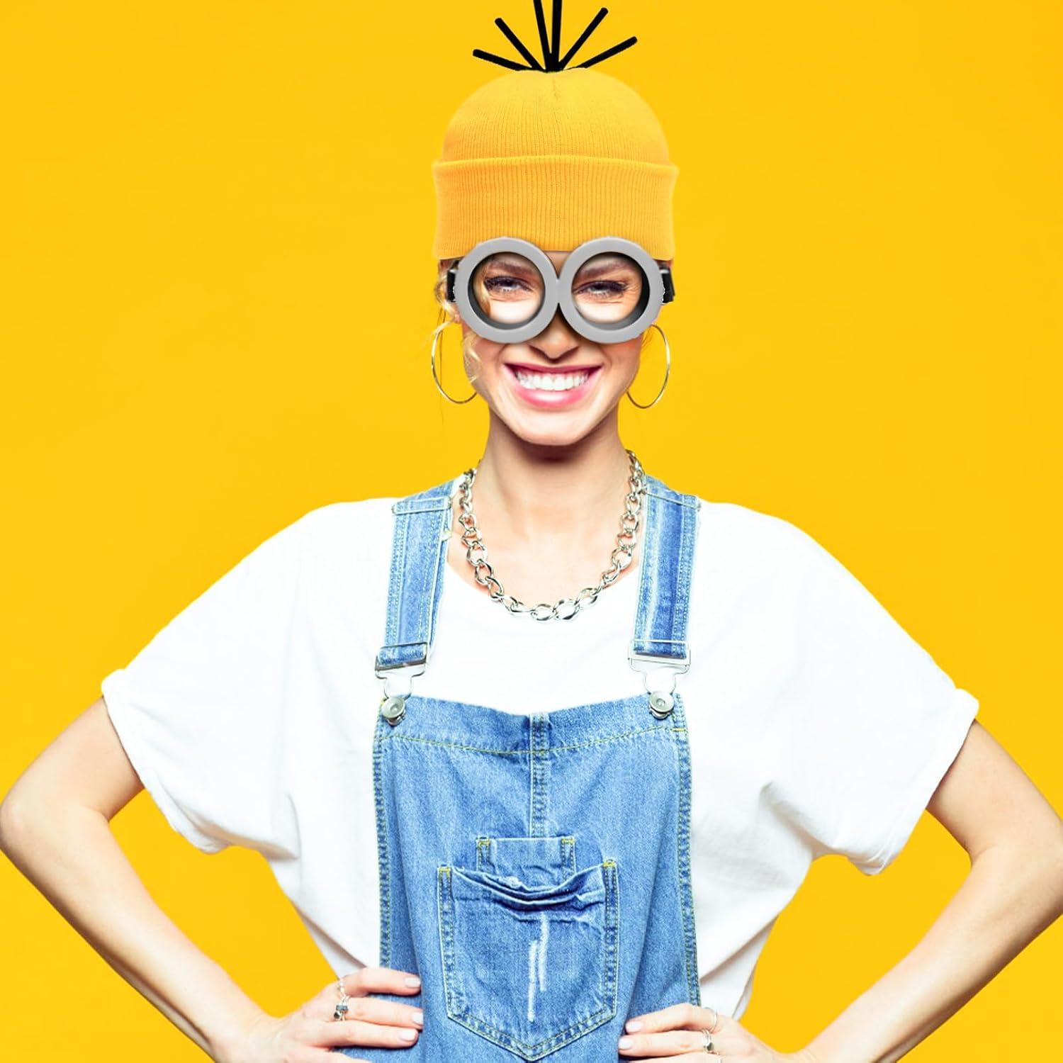 Conjunto de Disfraz de Halloween Adulto Unisex - Gafas, Gorro y Guantes