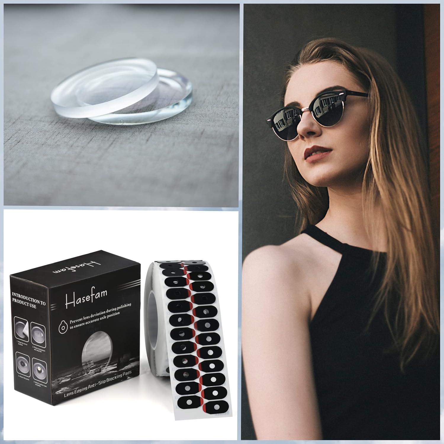 1000 Almohadillas de Bloqueo Hasefam 1.7x3.3cm para Gafas