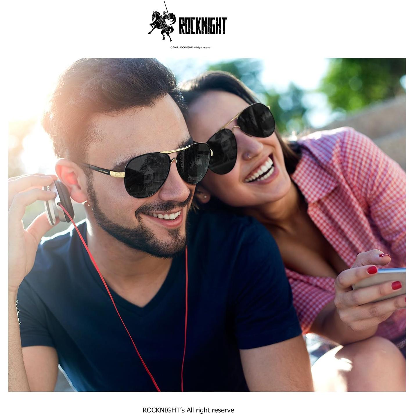 Gafas de sol aviador ROCKNIGHT UV400 polarizadas 58mm