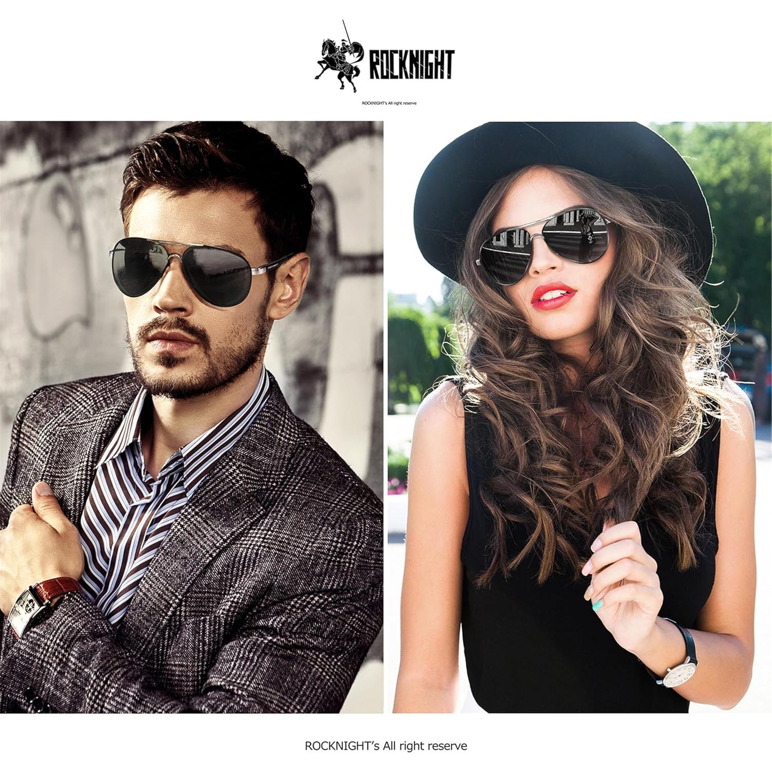 Gafas de sol aviador ROCKNIGHT UV400 polarizadas 58mm