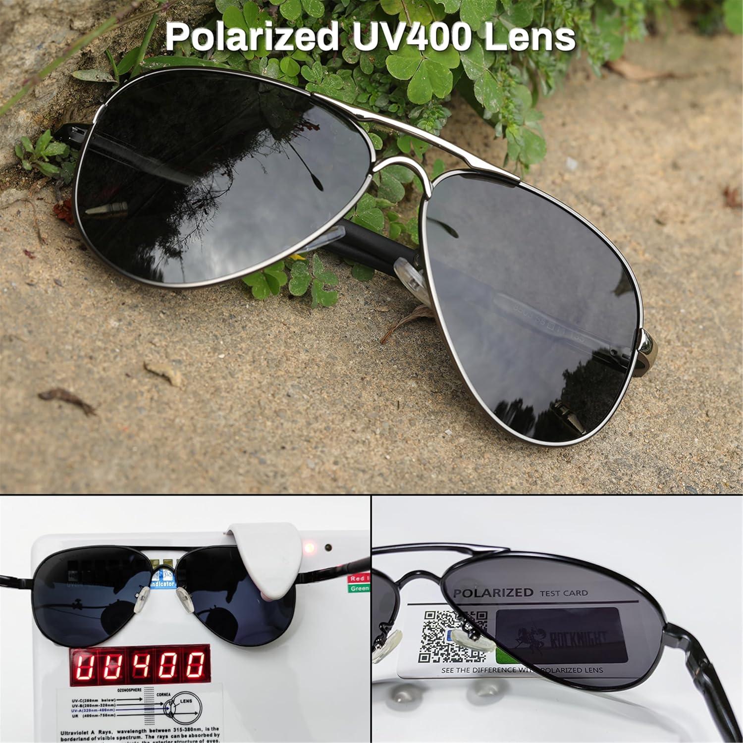 Gafas de sol aviador ROCKNIGHT UV400 polarizadas 58mm