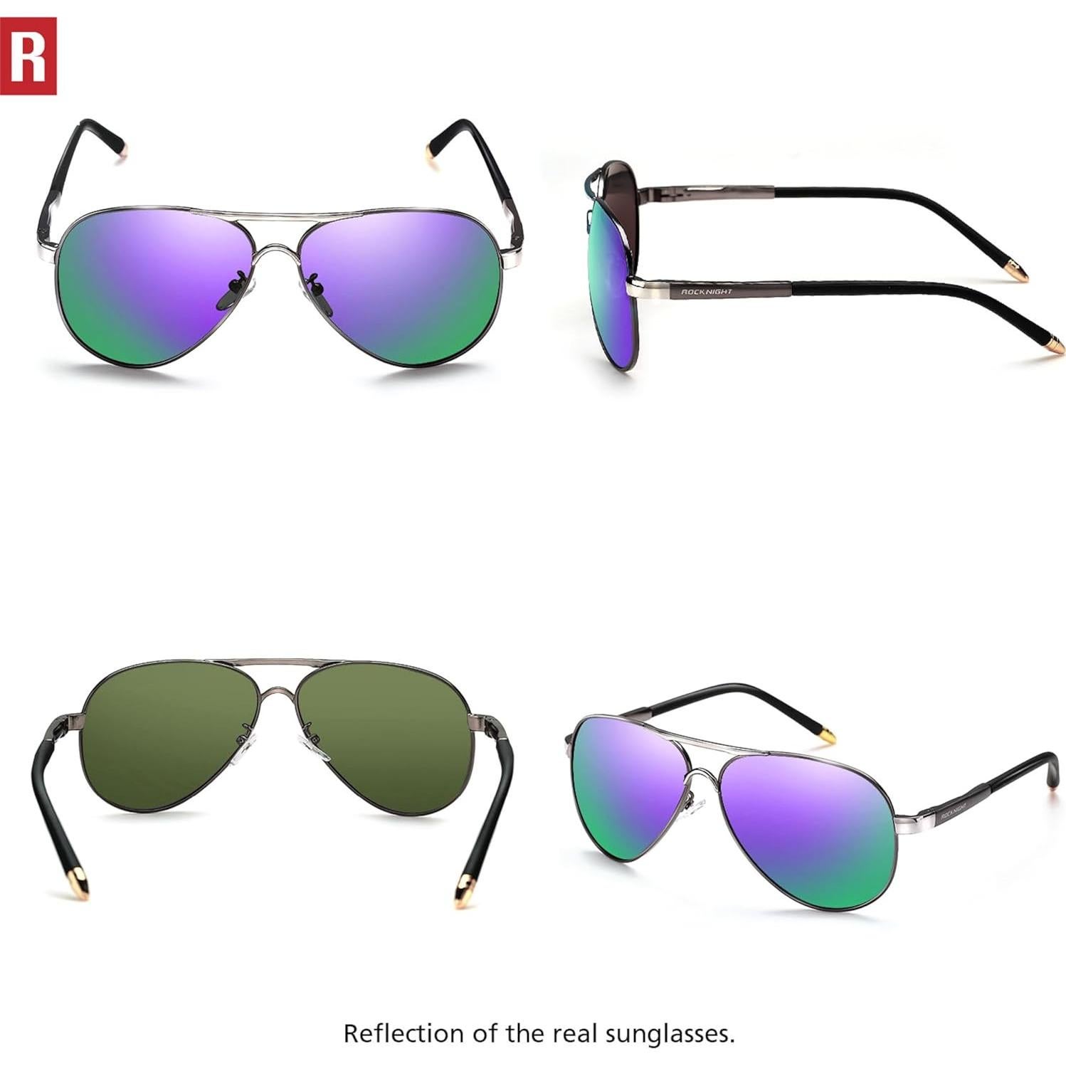 Gafas de sol aviador ROCKNIGHT UV400 polarizadas 58mm