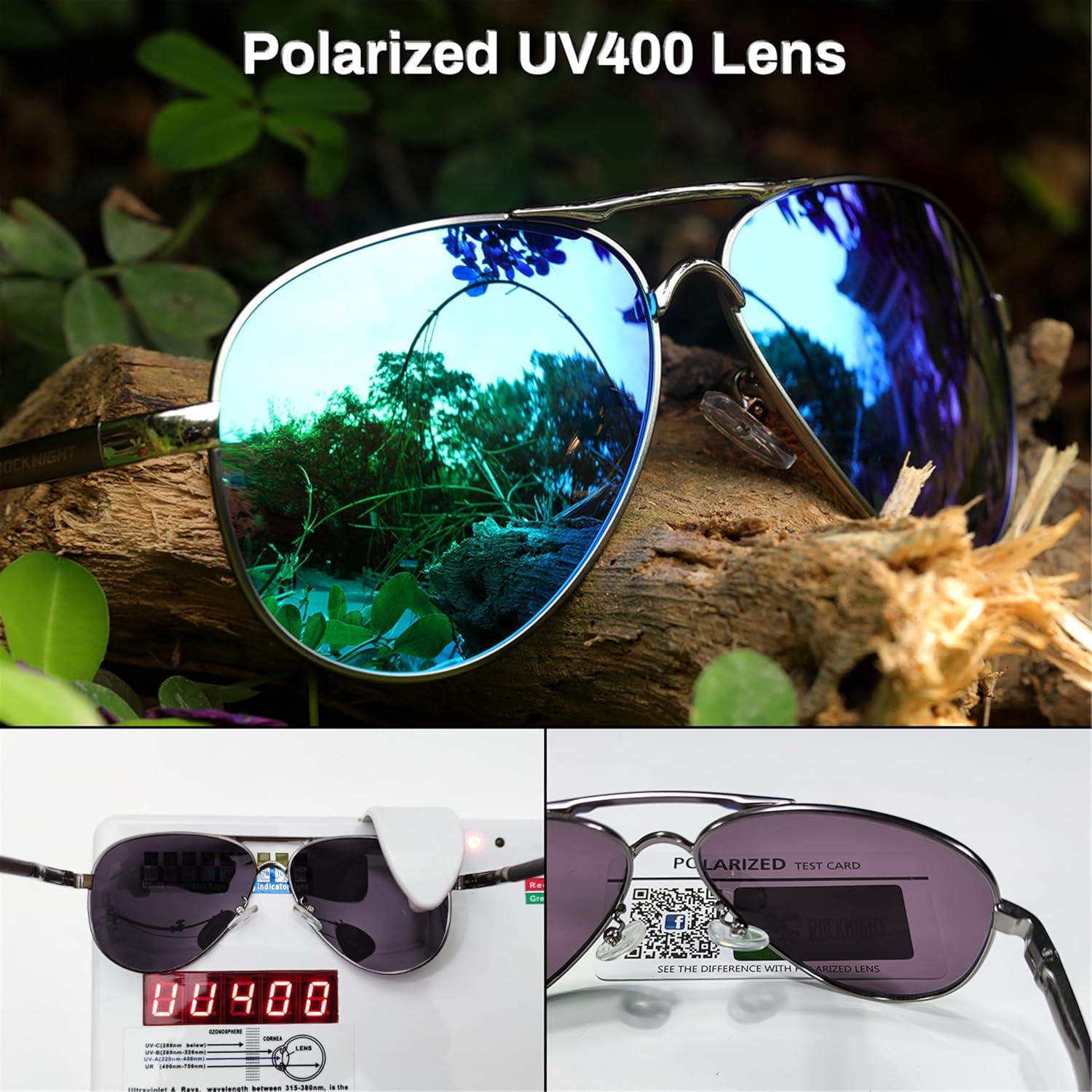 Gafas de sol aviador ROCKNIGHT UV400 polarizadas 58mm