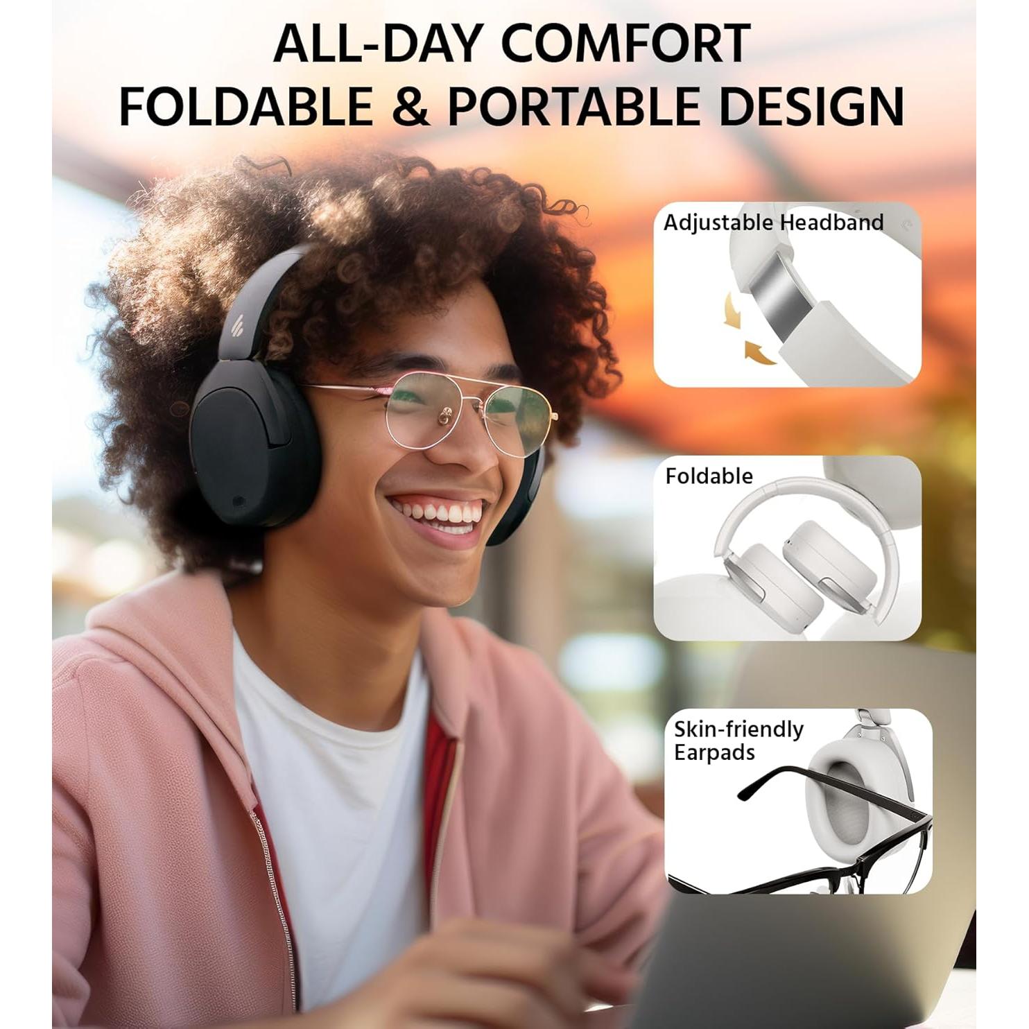 Edifier W830NB Auriculares Inalámbricos ANC 94H Bluetooth 5.4 - Negro