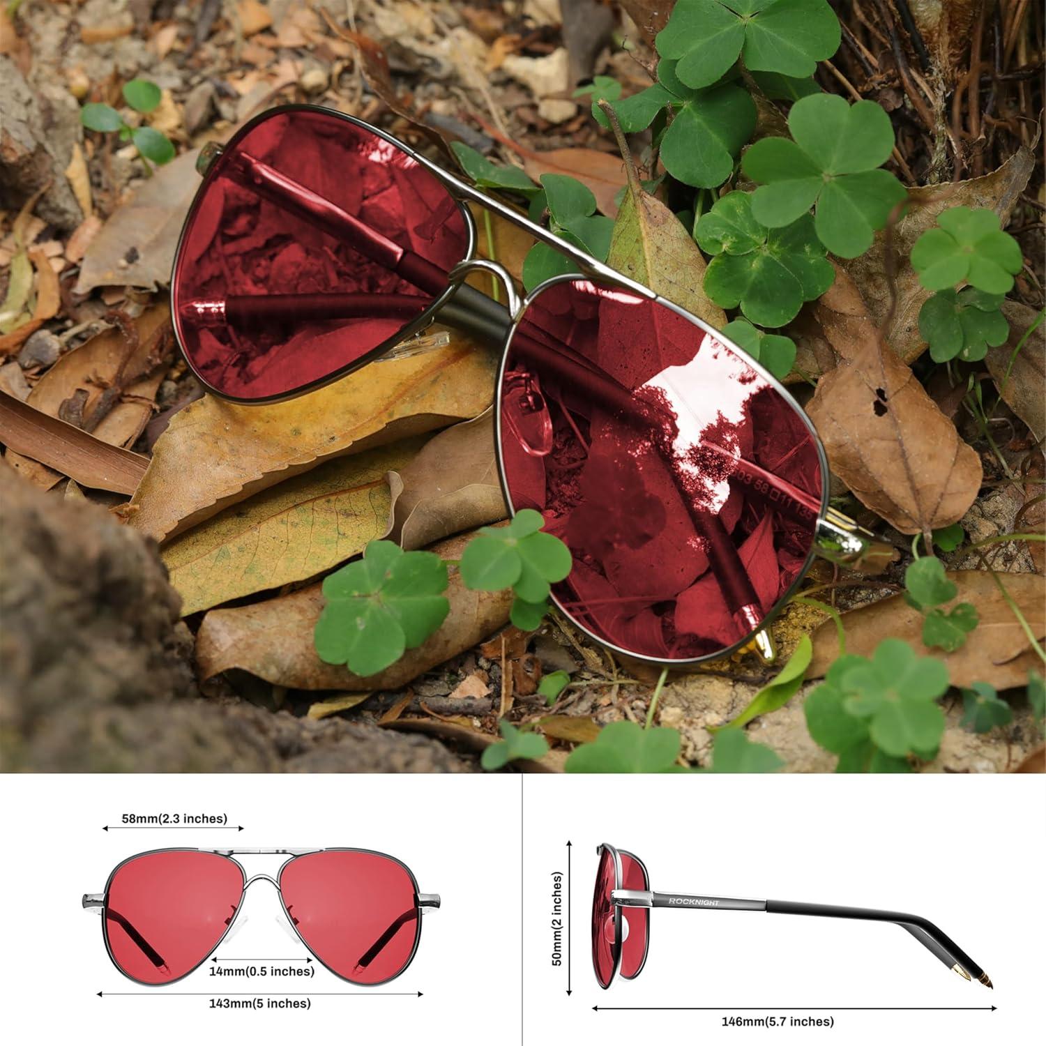 Gafas de sol aviador ROCKNIGHT UV400 polarizadas 58mm