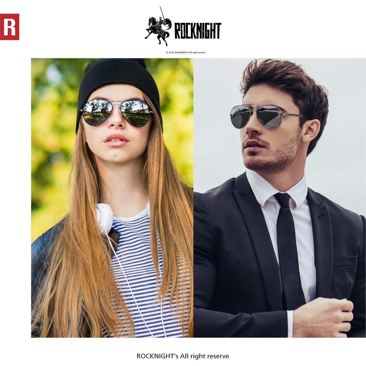 Gafas de sol aviador ROCKNIGHT UV400 polarizadas 58mm