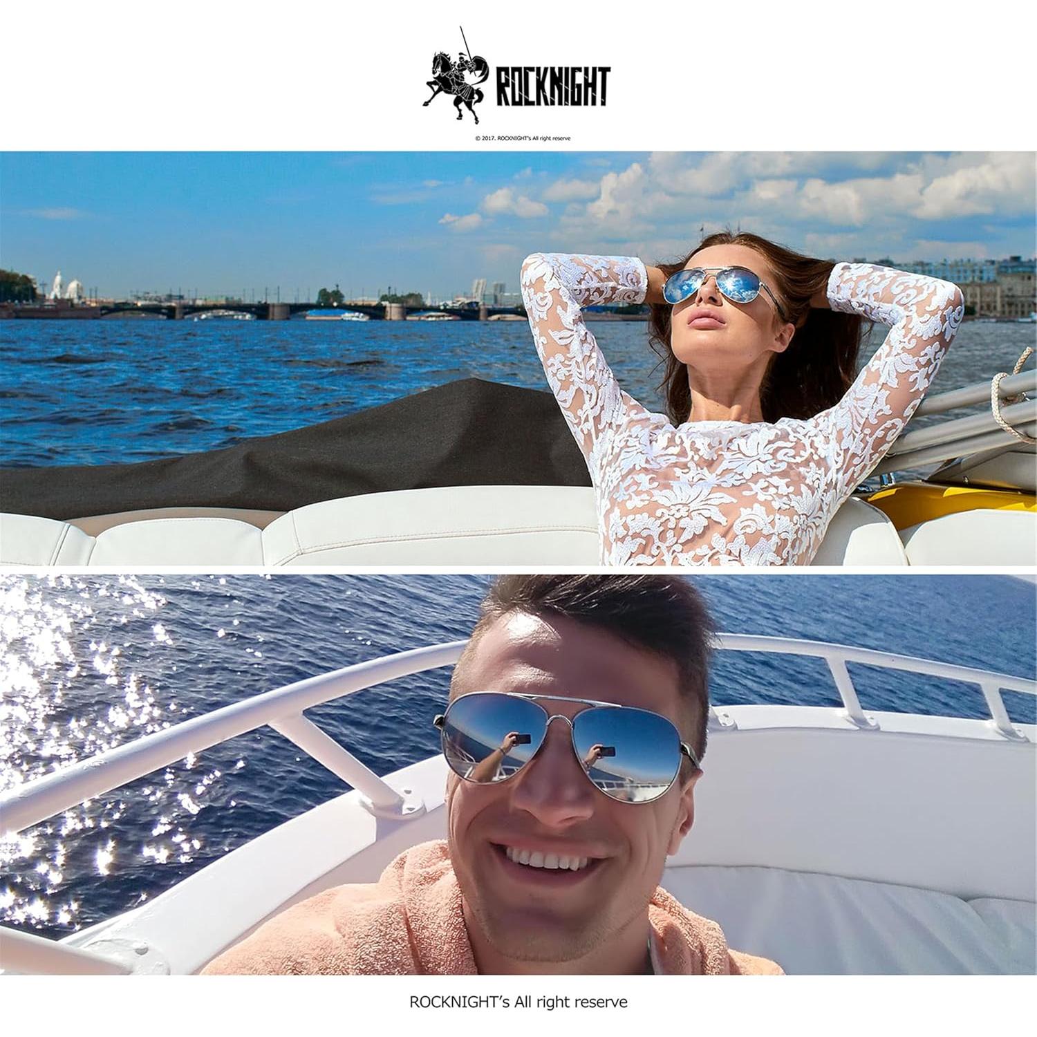 Gafas de sol aviador ROCKNIGHT UV400 polarizadas 58mm