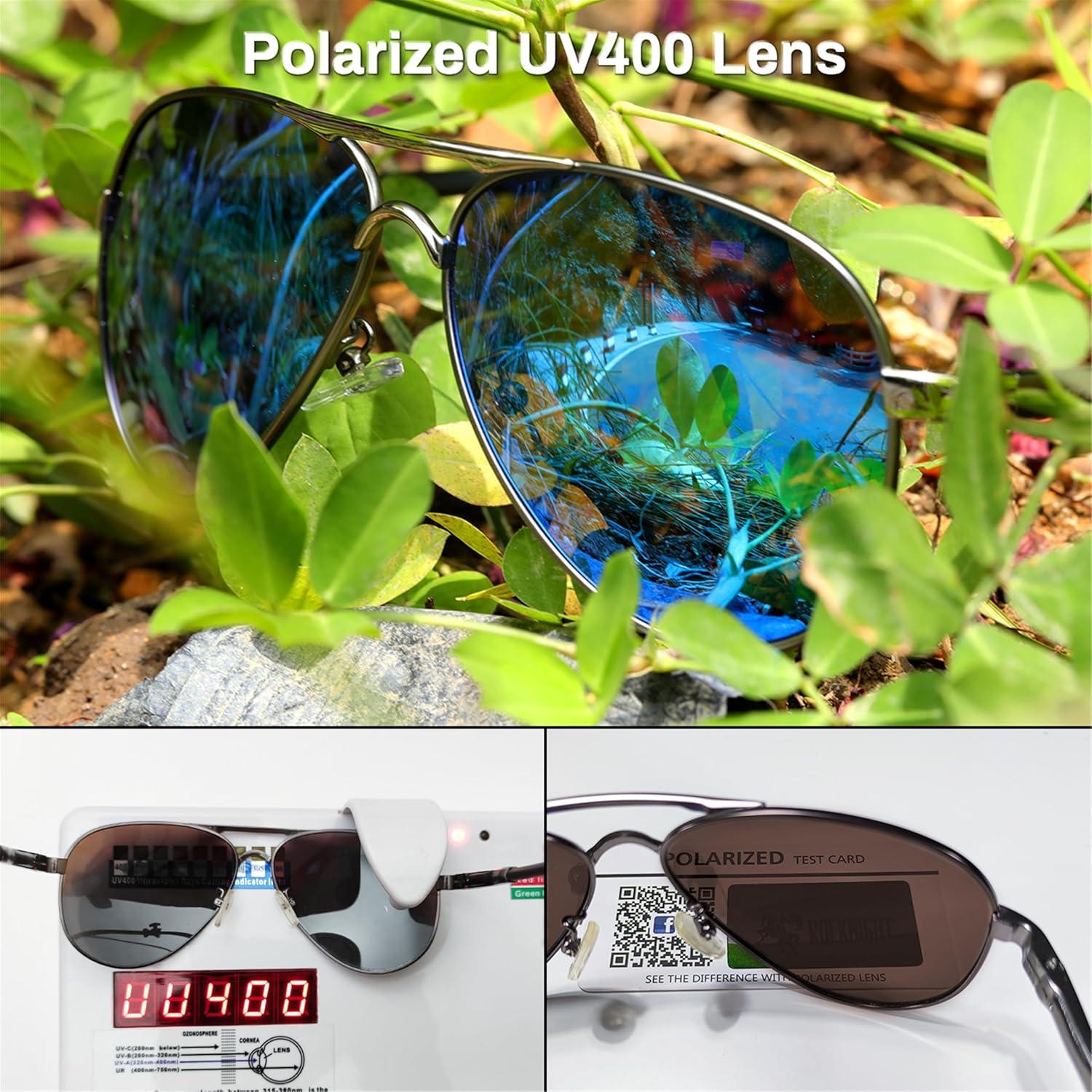 Gafas de sol aviador ROCKNIGHT UV400 polarizadas 58mm