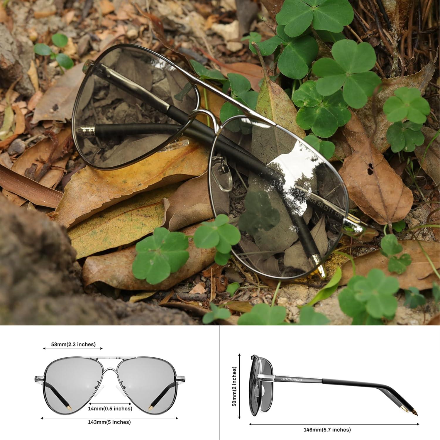 Gafas de sol aviador ROCKNIGHT UV400 polarizadas 58mm