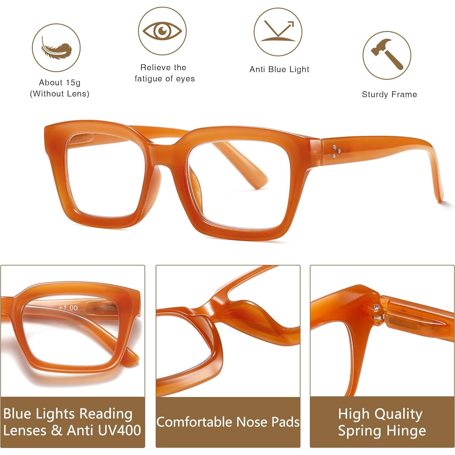 Gafas de Lectura LOUOL READER Cuadradas Anti Luz Azul