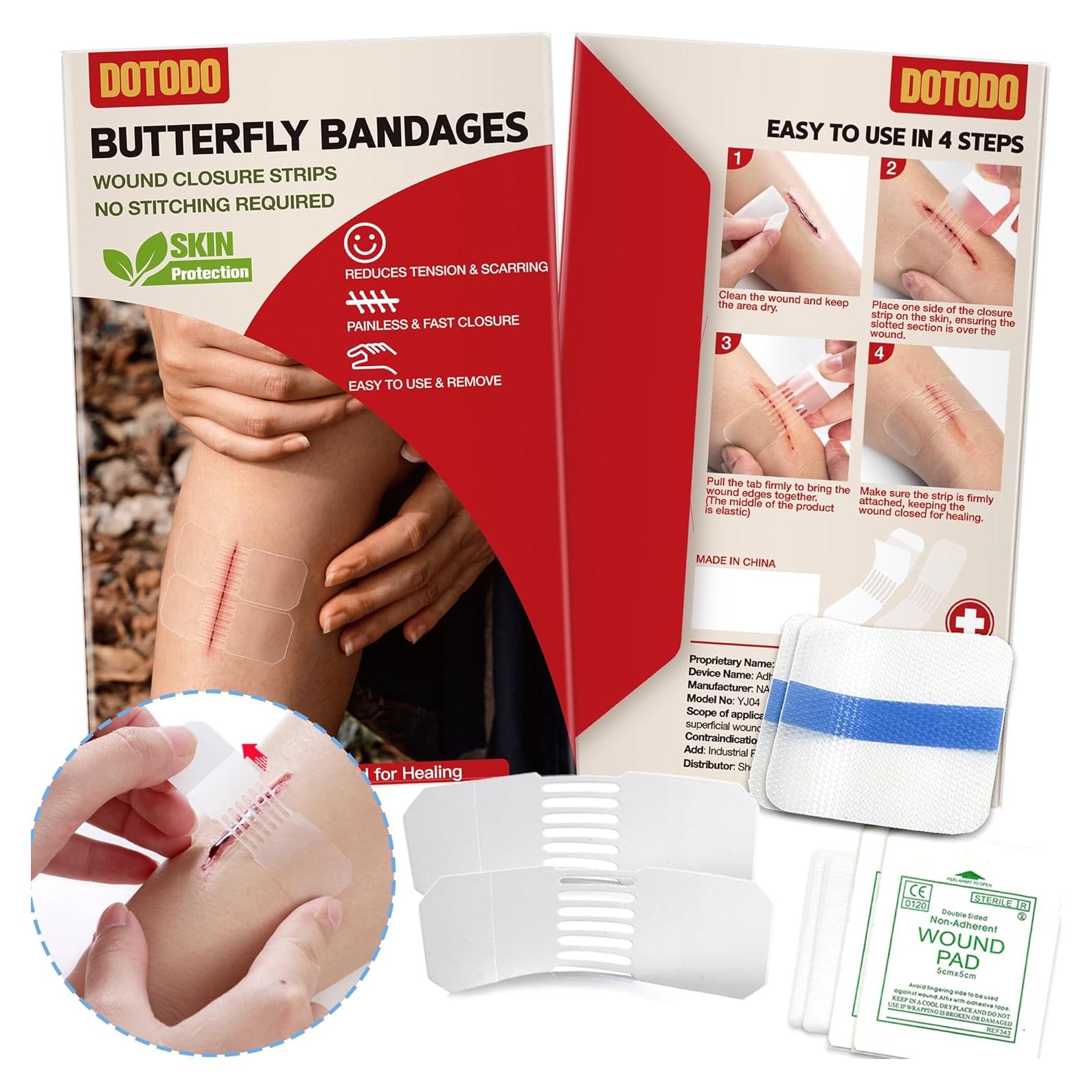 Kit de Cierre de Heridas Dotodo 2PCS - Vendajes Mariposa