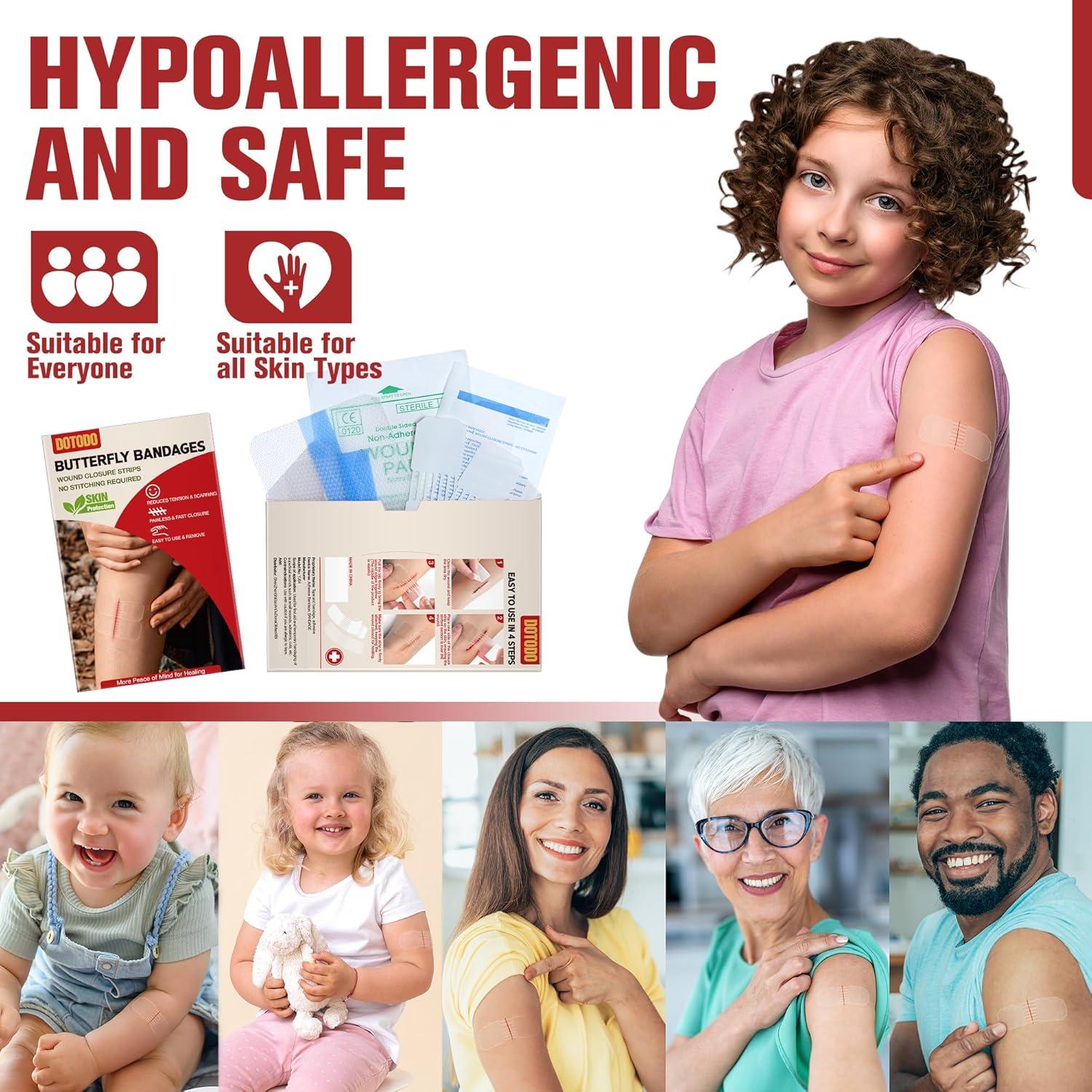Kit de Cierre de Heridas Dotodo 2PCS - Vendajes Mariposa