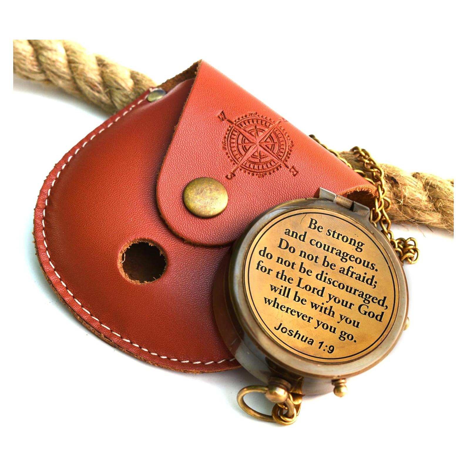 Brújula de Latón SARA NAUTICAL con Caja de Madera 6.35cm