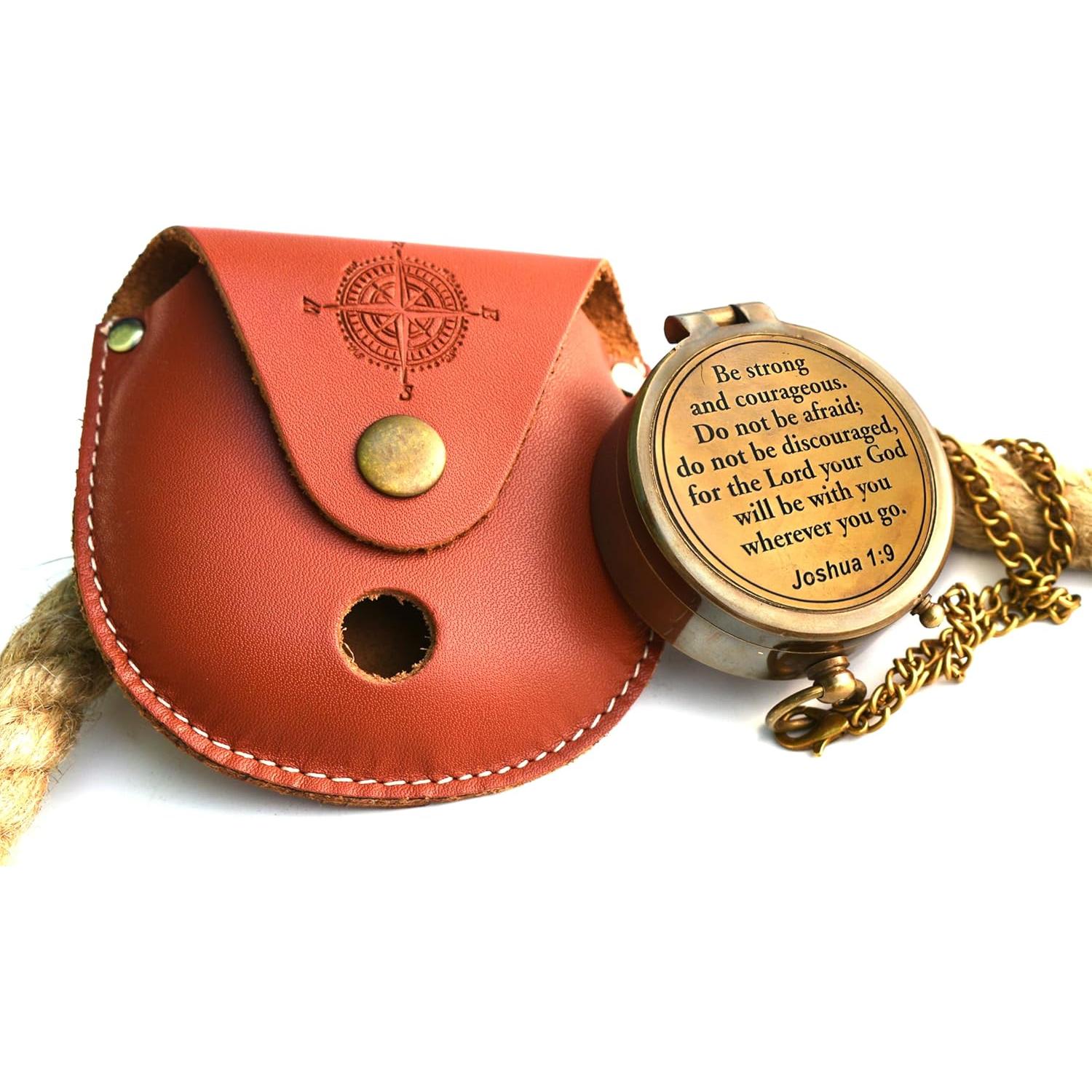 Brújula de Latón SARA NAUTICAL con Caja de Madera 6.35cm