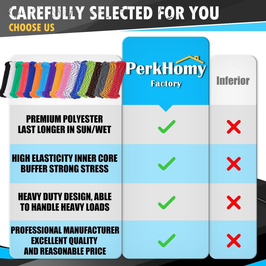 Cuerda de Polipropileno 27.43m 6.35mm PERKHOMY Negra