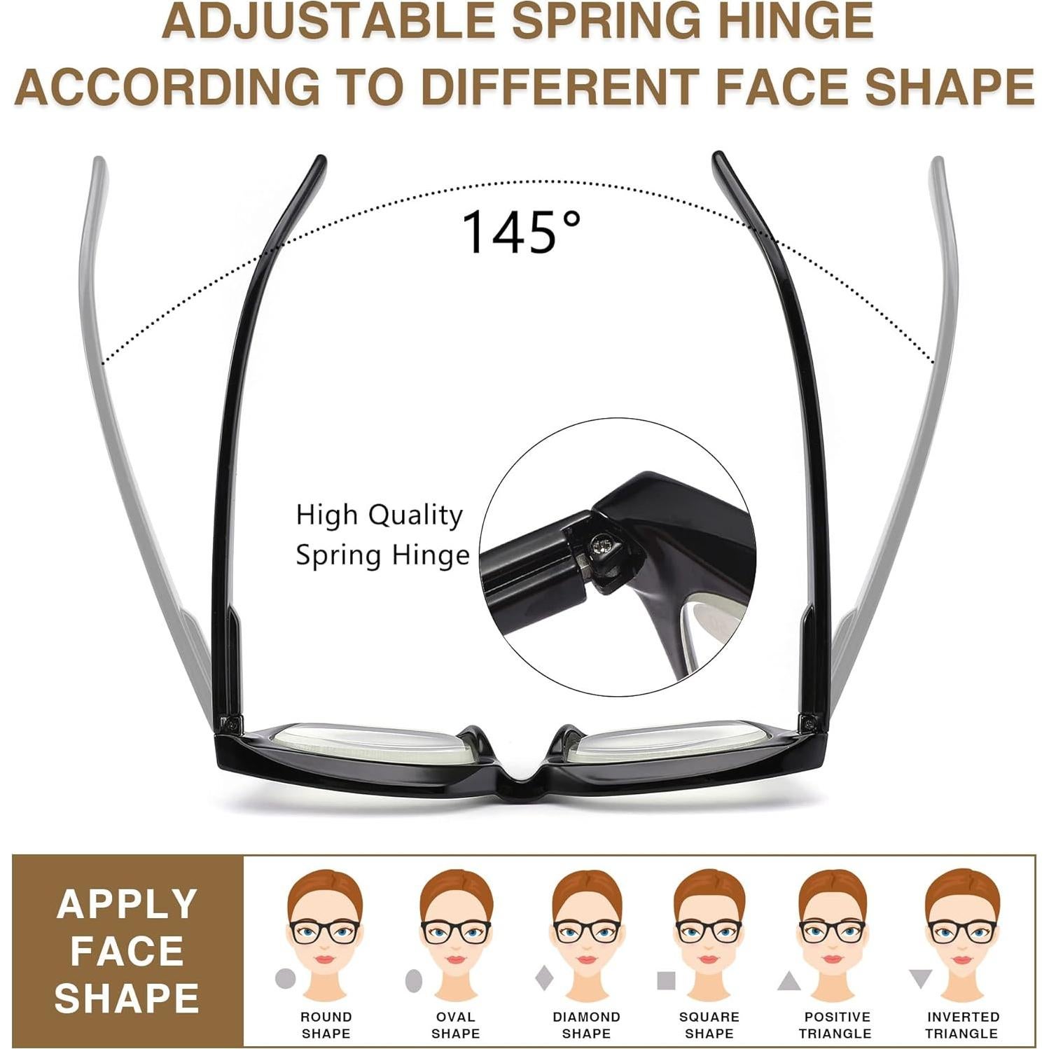 Gafas de lectura LOUOL estilo vintage bloqueo luz azul