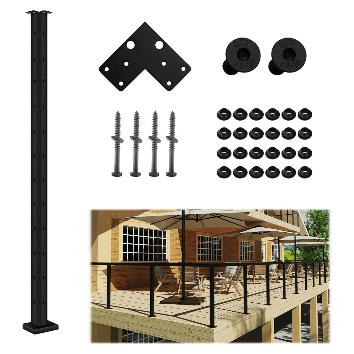 Poste de esquina para cable KIT 42" (106.68 cm) - 1 pieza