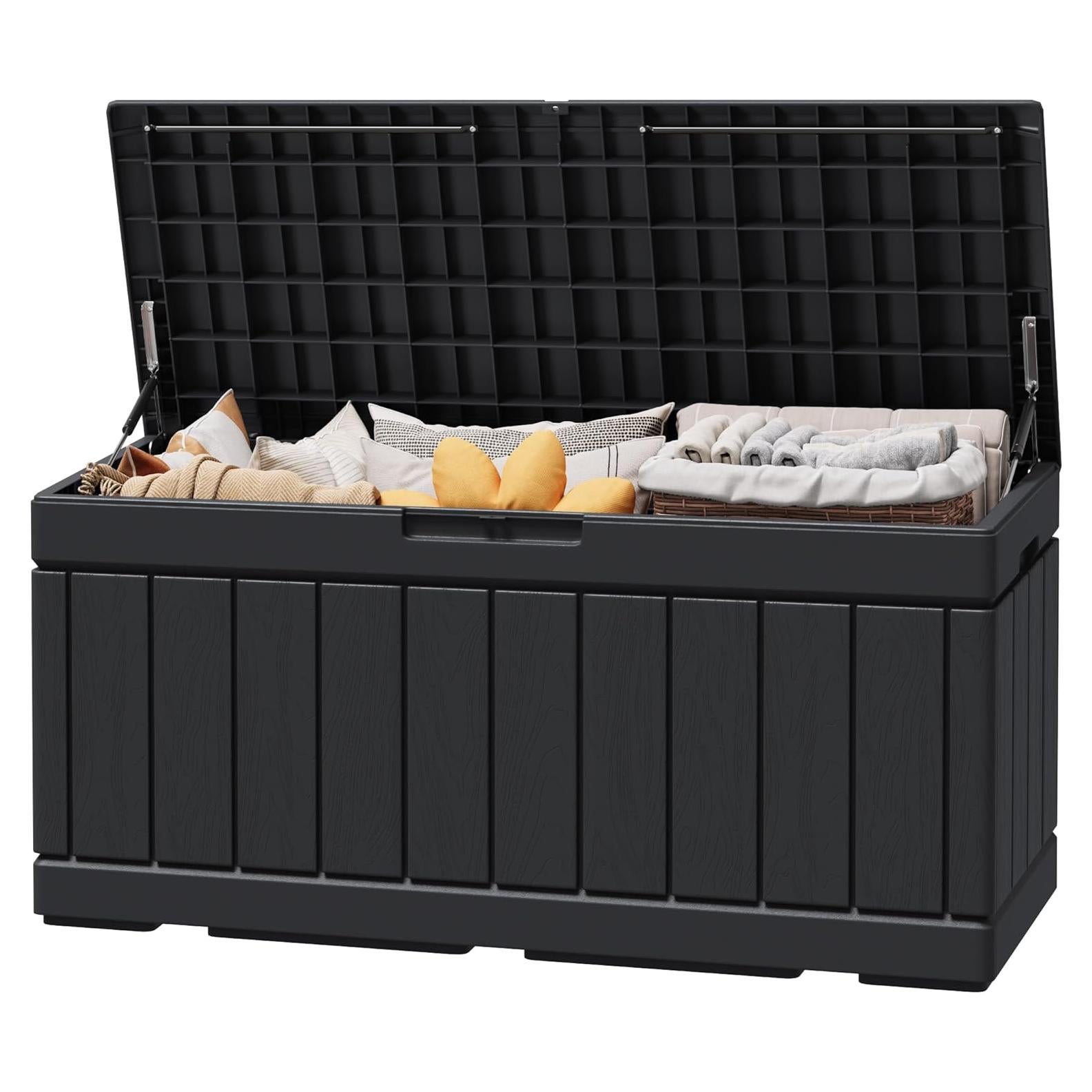 Caja de Almacenamiento Exterior Greesum 310L Resina Negra
