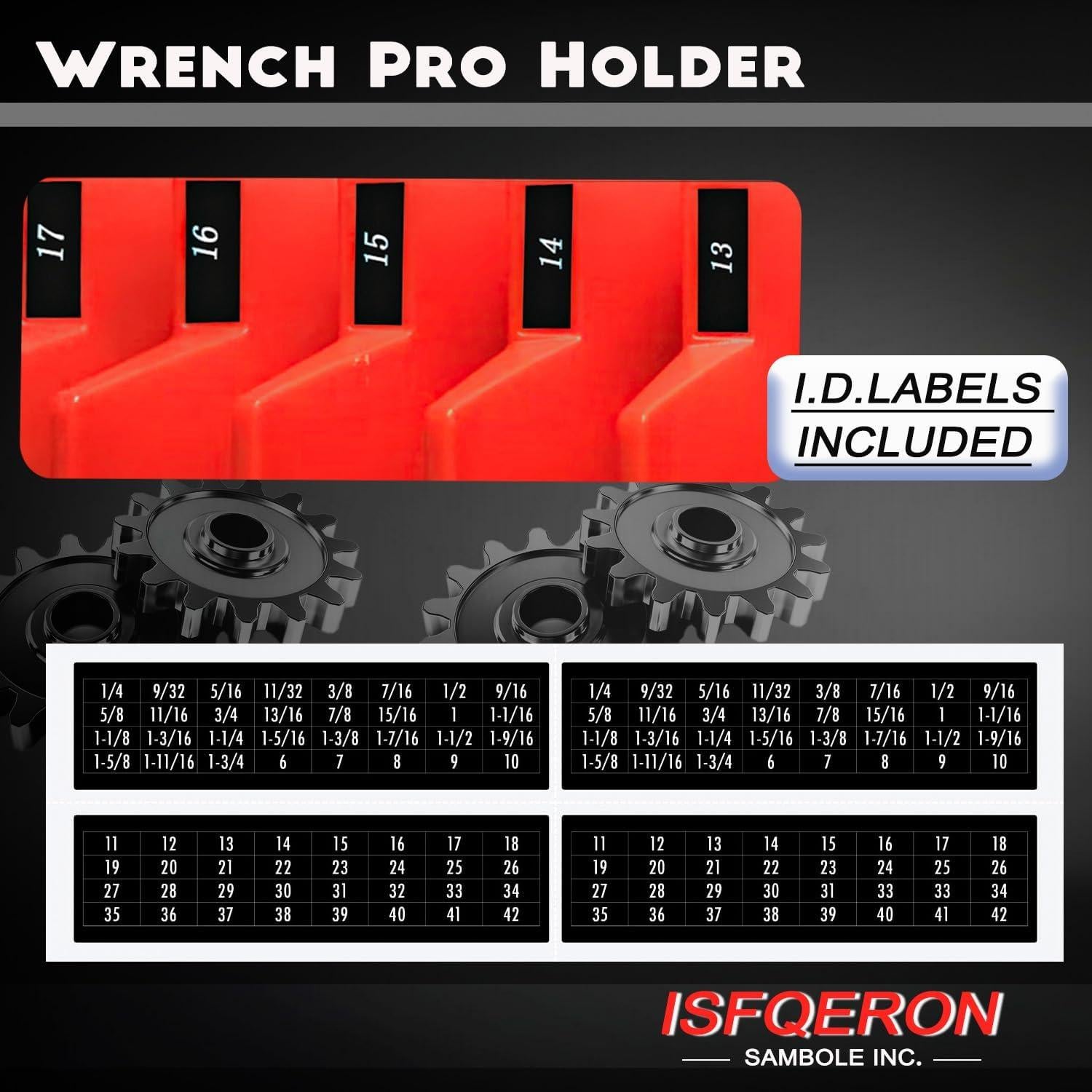 Organizador Magnético de Llaves ISFQERON 12 Pcs Negro