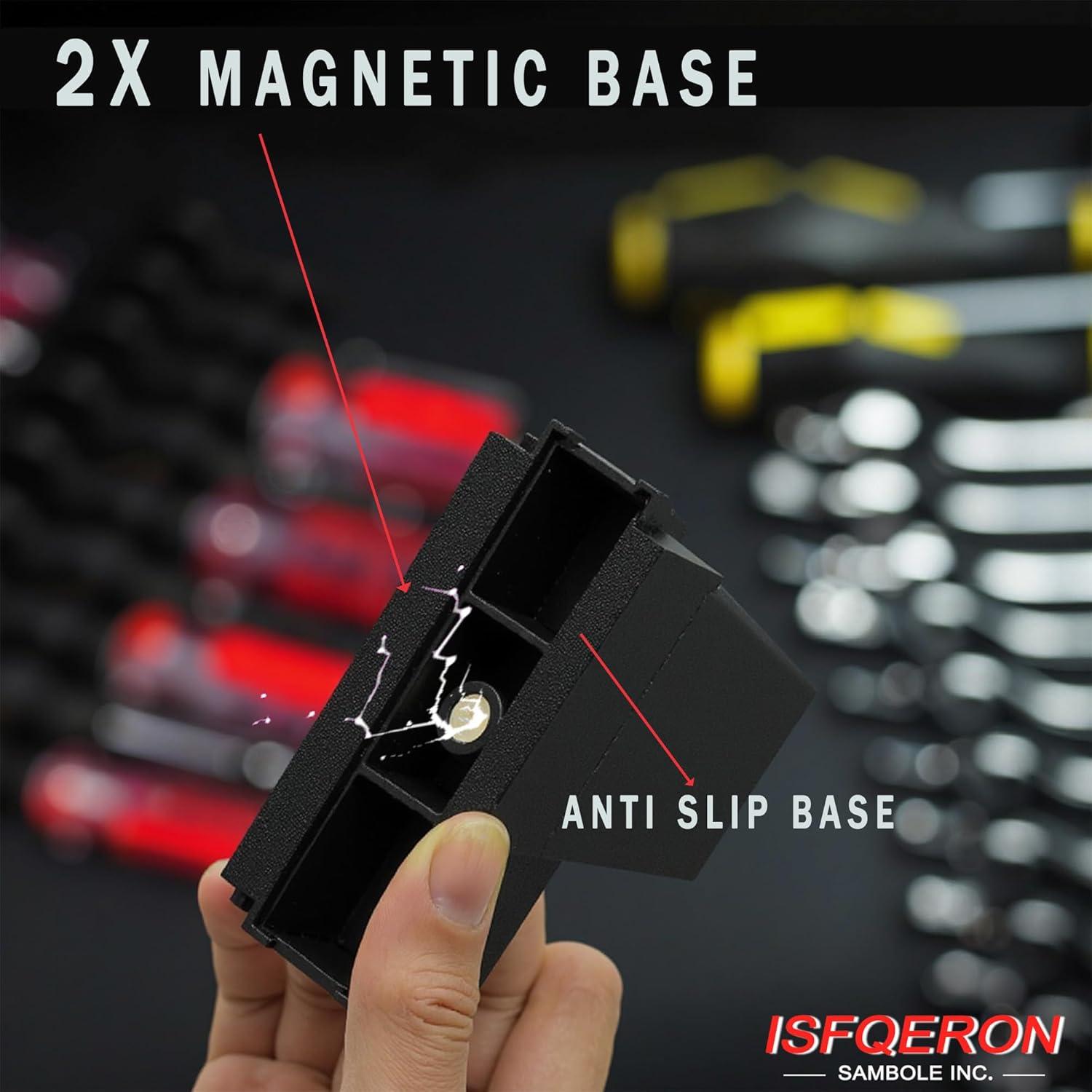 Organizador Magnético de Llaves ISFQERON 12 Pcs Negro