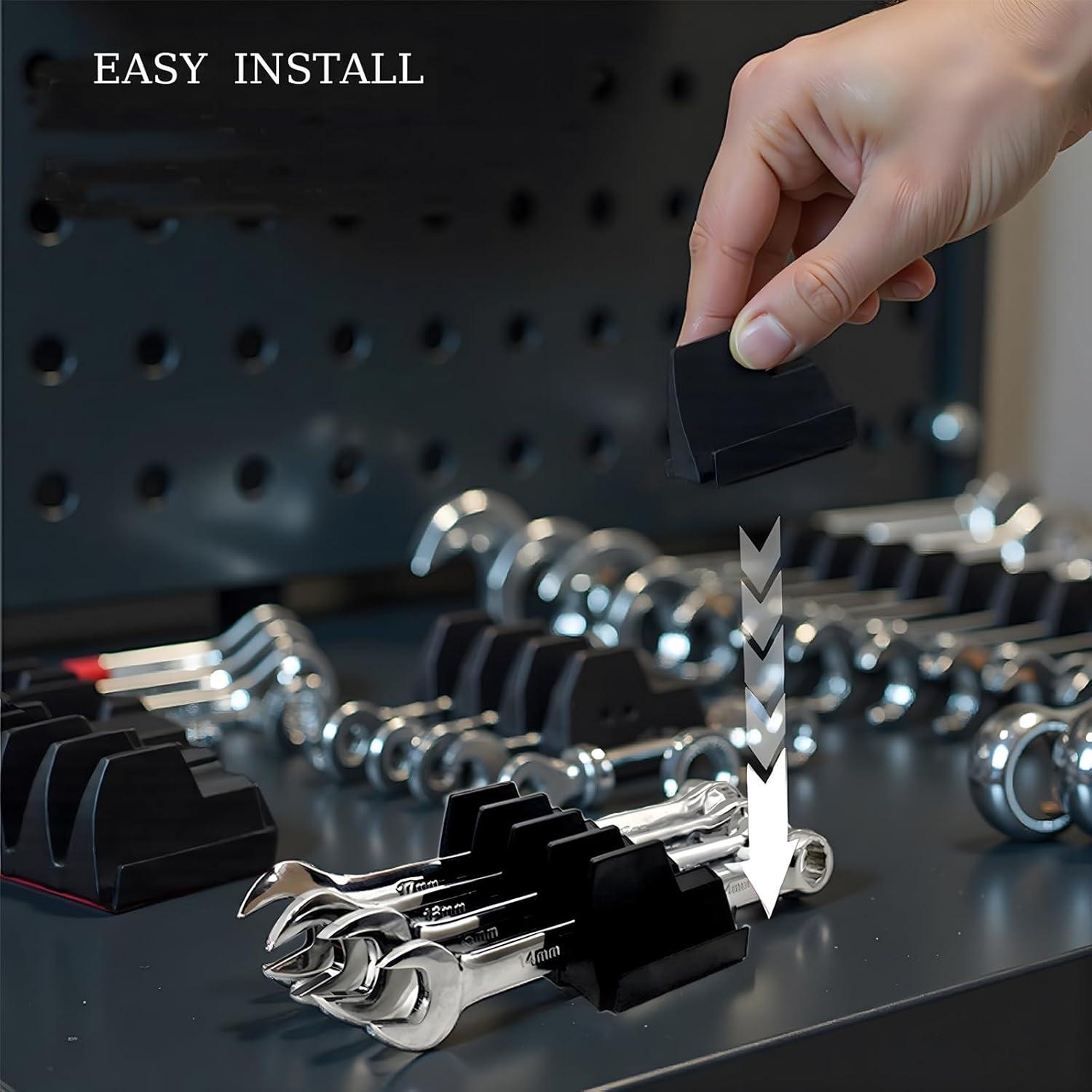 Organizador Magnético de Llaves ISFQERON 12 Pcs Negro