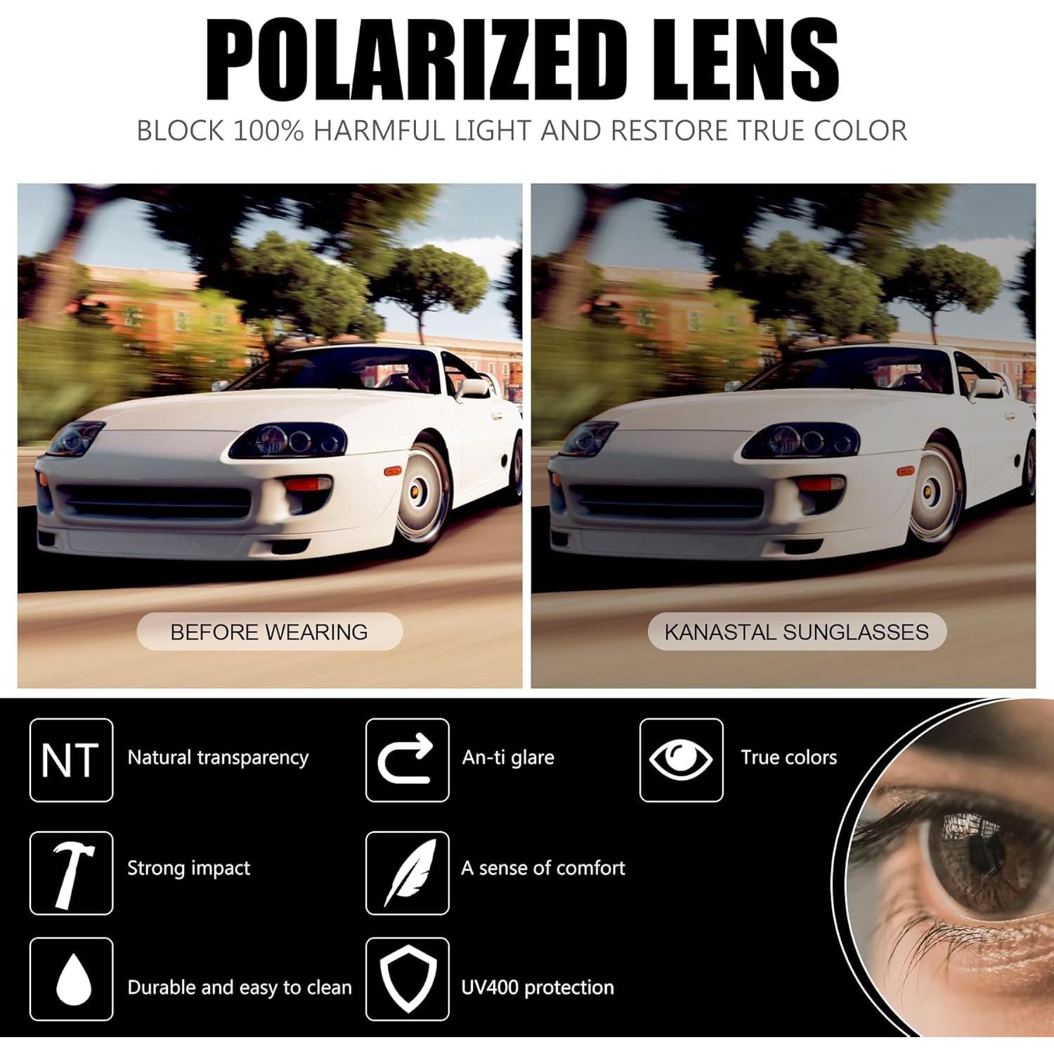 Gafas de Sol Polarizadas KANASTAL UV400 para Hombres y Mujeres