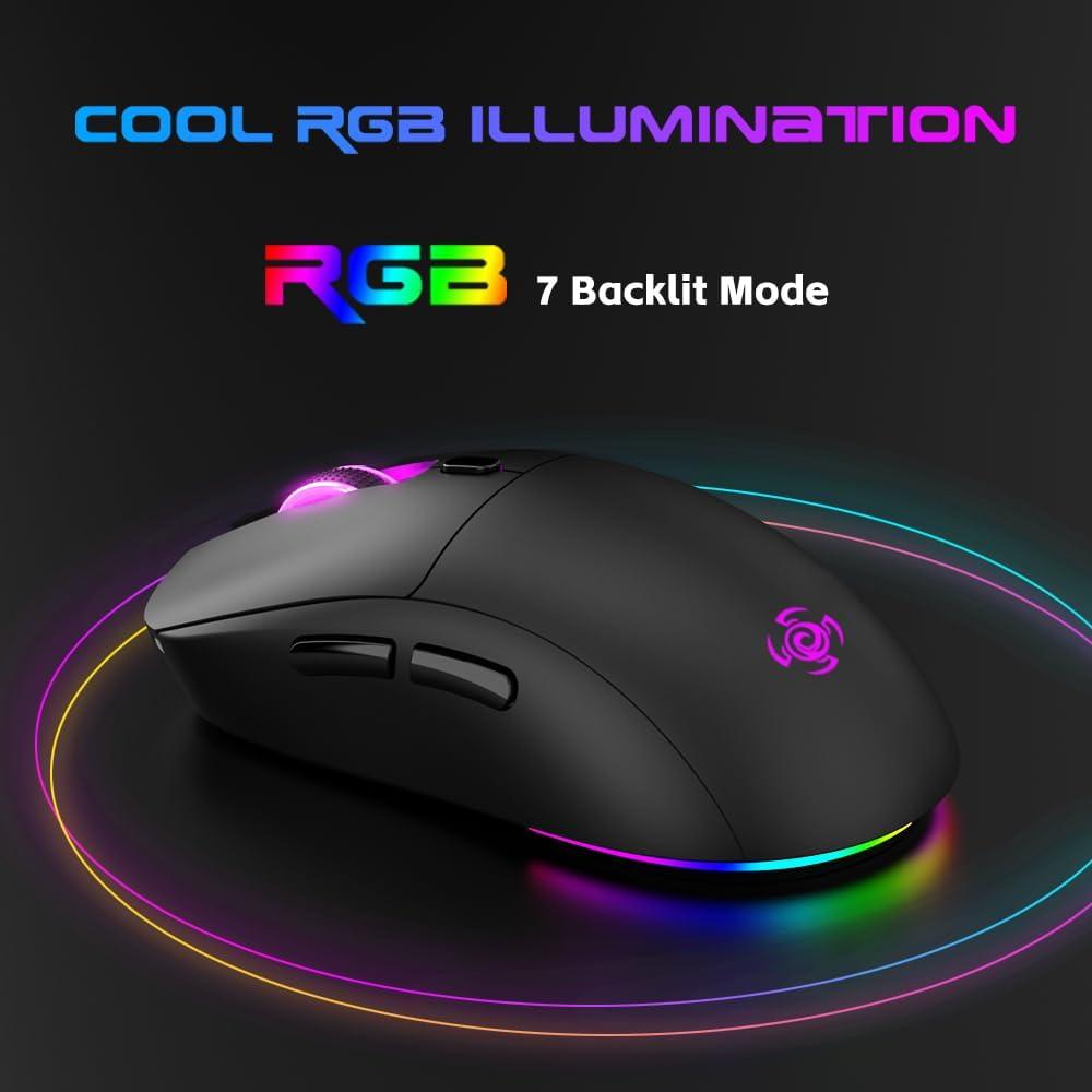Ratón Gaming Inalámbrico LORERAN RGB 4800 DPI Ergonómico