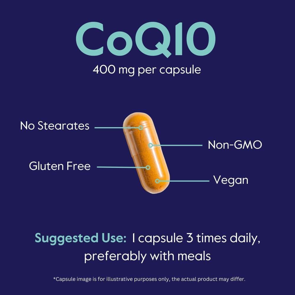 Coenzima CoQ10 400mg Bestvite - 120 Cápsulas Vegetarianas