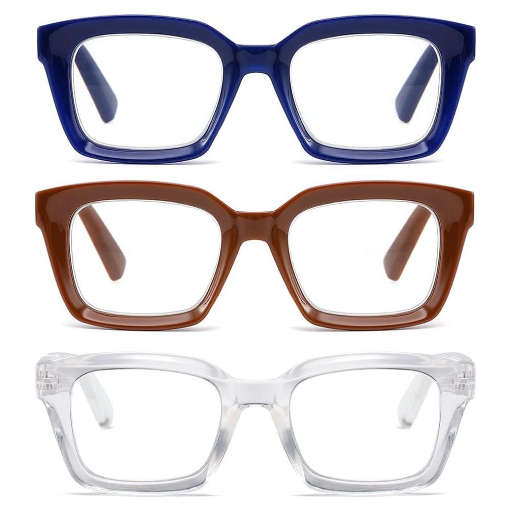 Gafas de lectura LOUOL 1.75x bloqueo luz azul estilo vintage