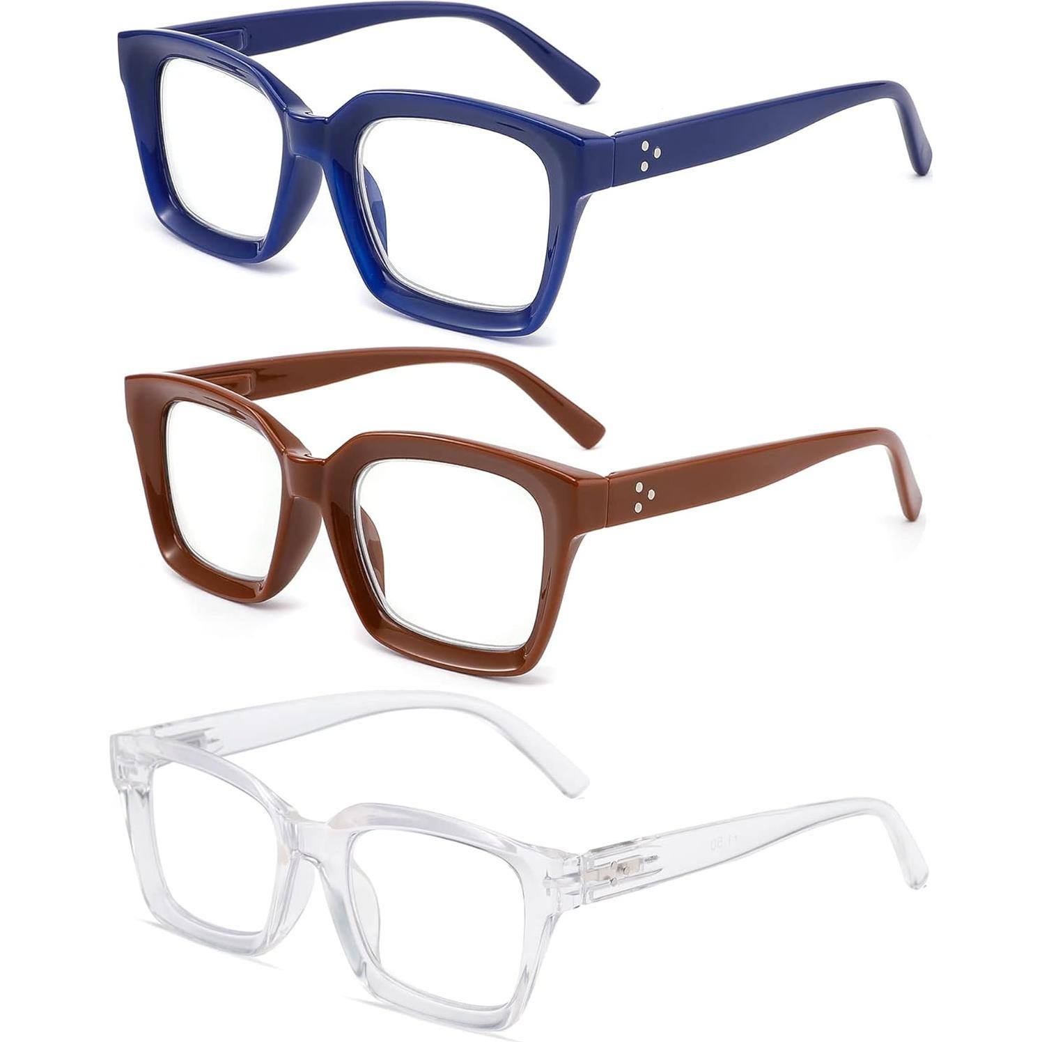 Gafas de lectura LOUOL 1.75x bloqueo luz azul estilo vintage