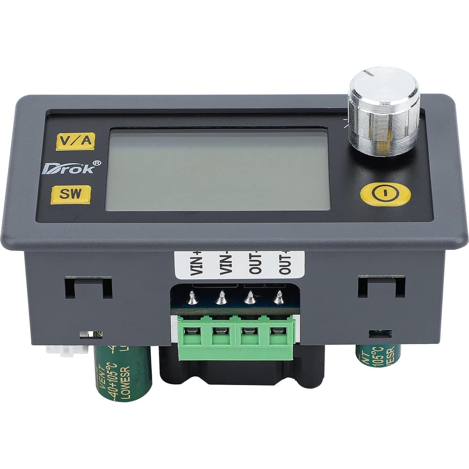 Convertidor Buck Boost DROK 80W DC 6-36V a 0.6-36V LCD