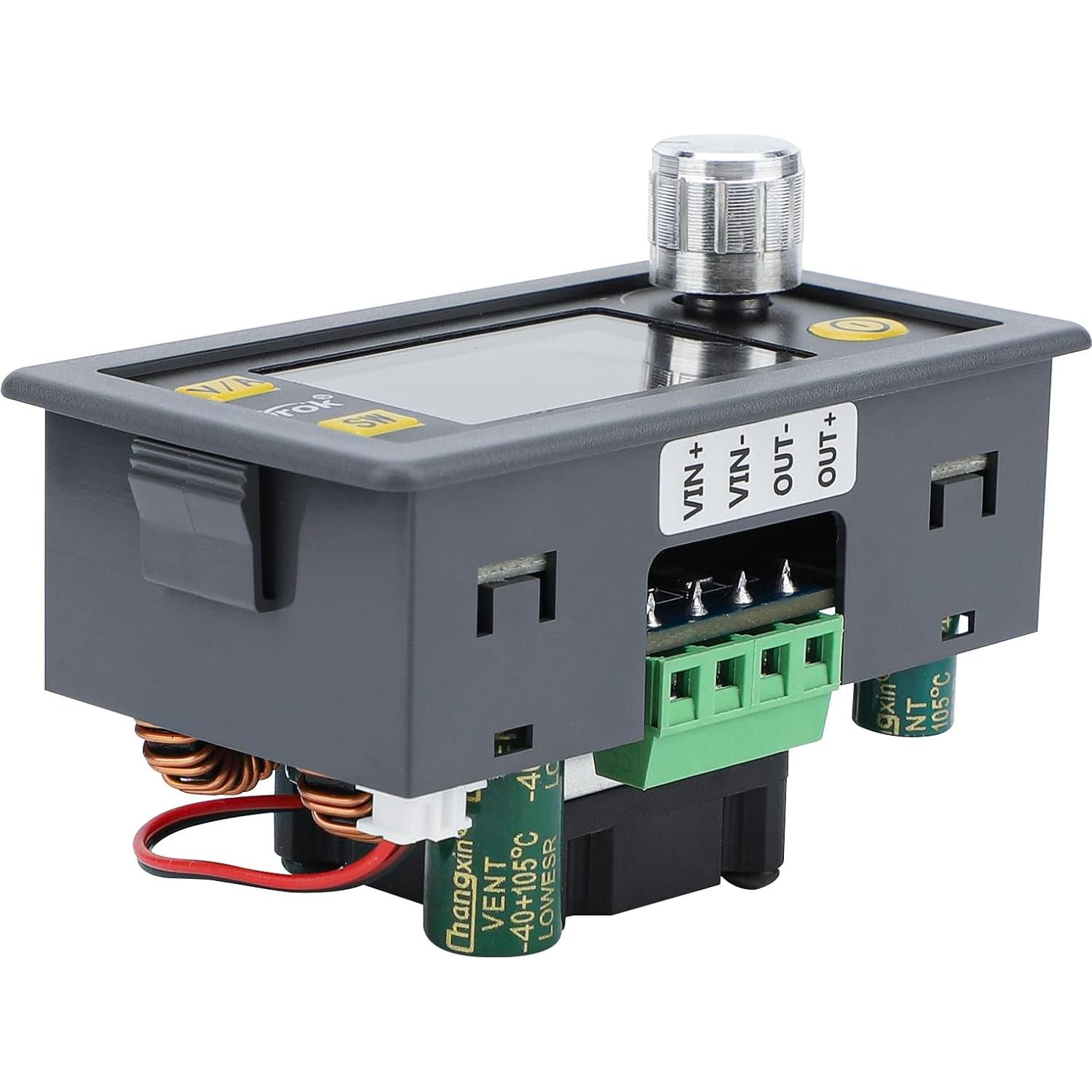 Convertidor Buck Boost DROK 80W DC 6-36V a 0.6-36V LCD