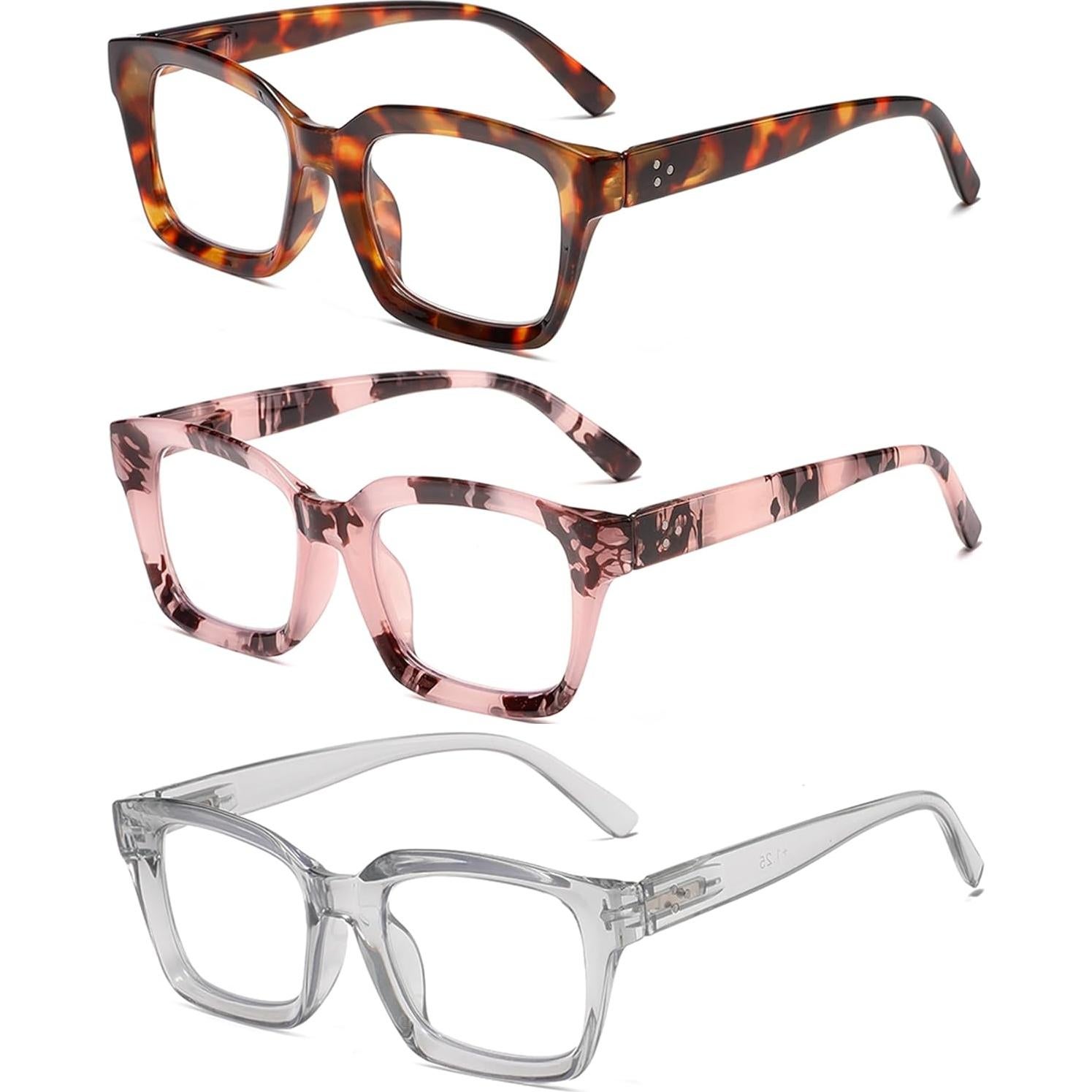 Gafas de Lectura LOUOL 1.75x Estilo Vintage Anti Luz Azul