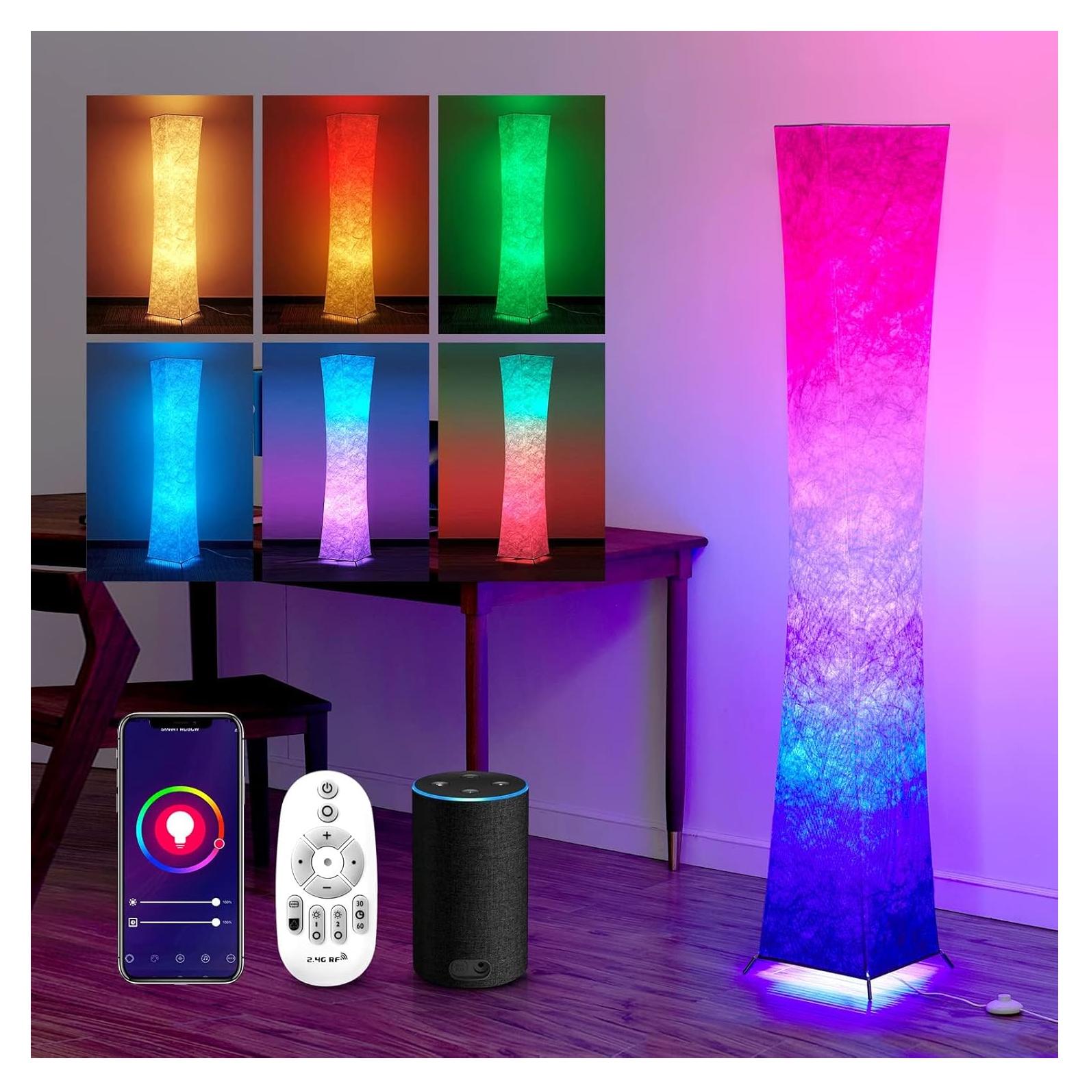 Lámpara de Pie Chiphy SF214-107, 162.5 cm RGB con Control Remoto