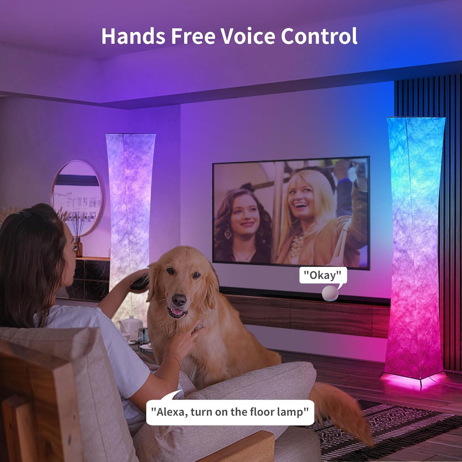 Lámpara de Pie Chiphy SF214-107, 162.5 cm RGB con Control Remoto