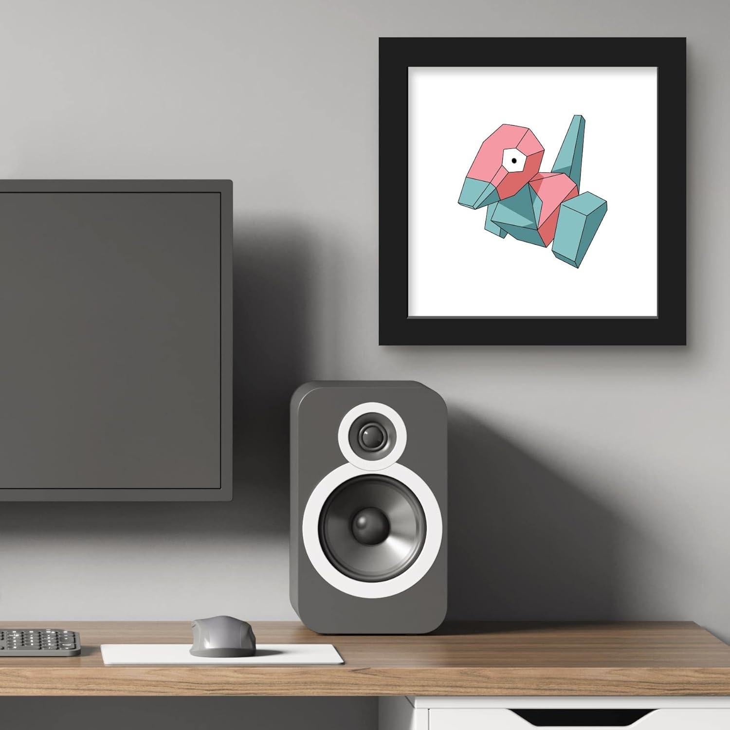 Póster de Arte Pokemon Porygon Trends International 30.48x30.48cm