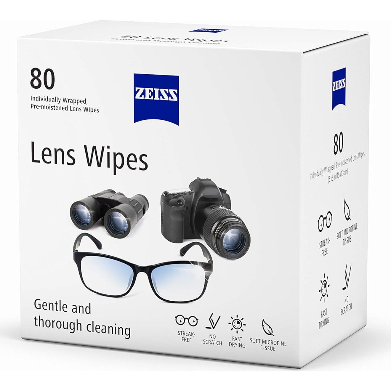 Toallitas de limpieza ZEISS prehumedecidas 80 unidades