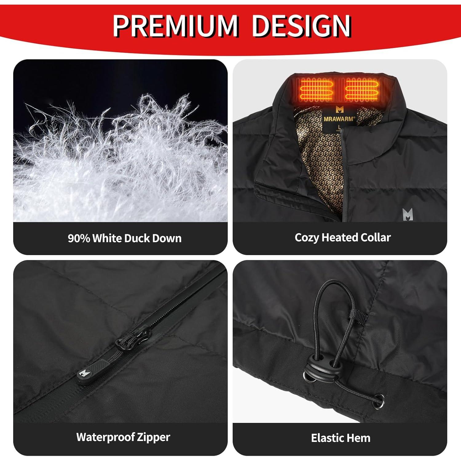 Chaleco Térmico MRAWARM S-DOWN-VEST-US 90% Plumón 6 Zonas