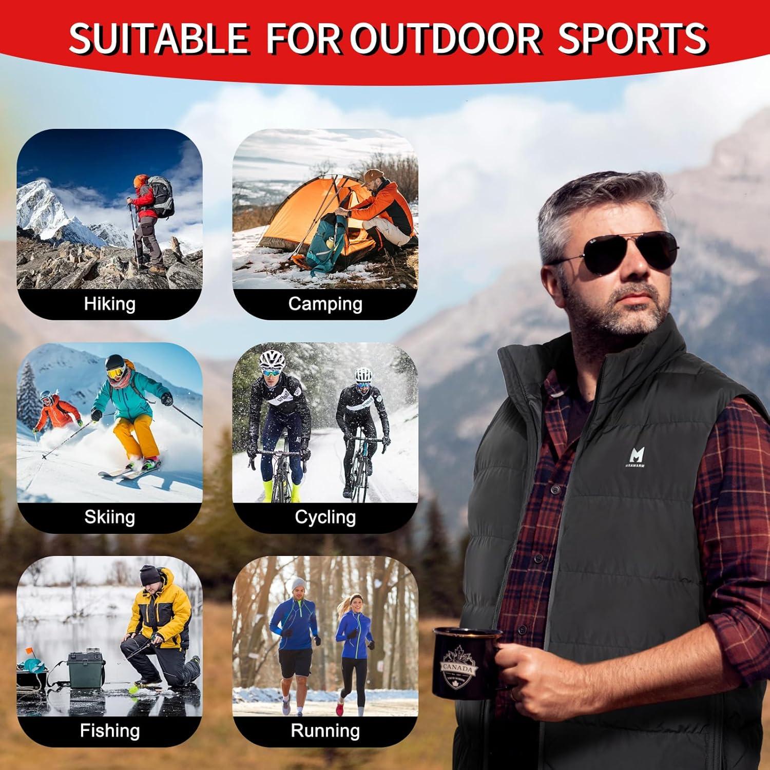 Chaleco Térmico MRAWARM S-DOWN-VEST-US 90% Plumón 6 Zonas