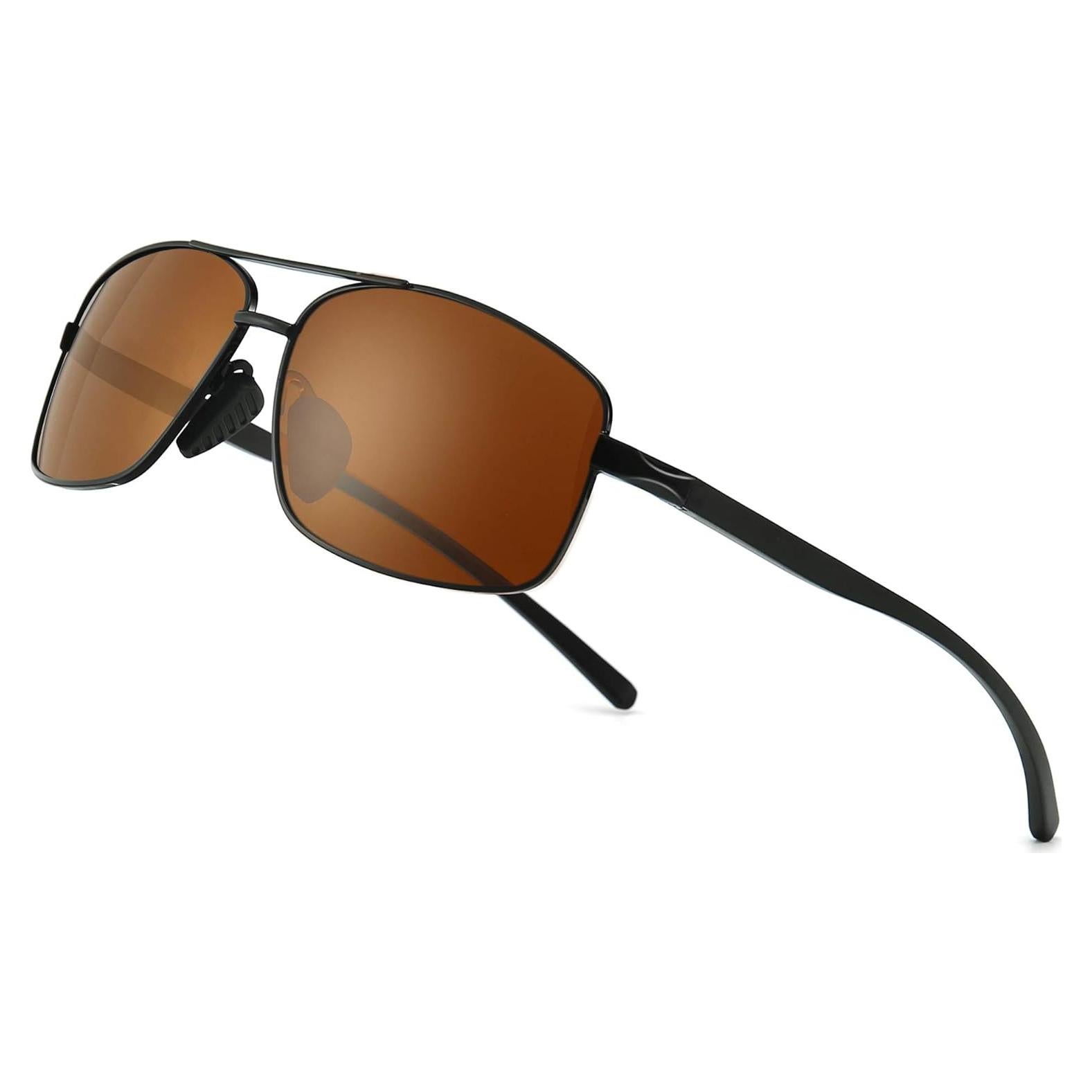 Gafas de sol polarizadas SUNGAIT marrones UV400 ultraligeras