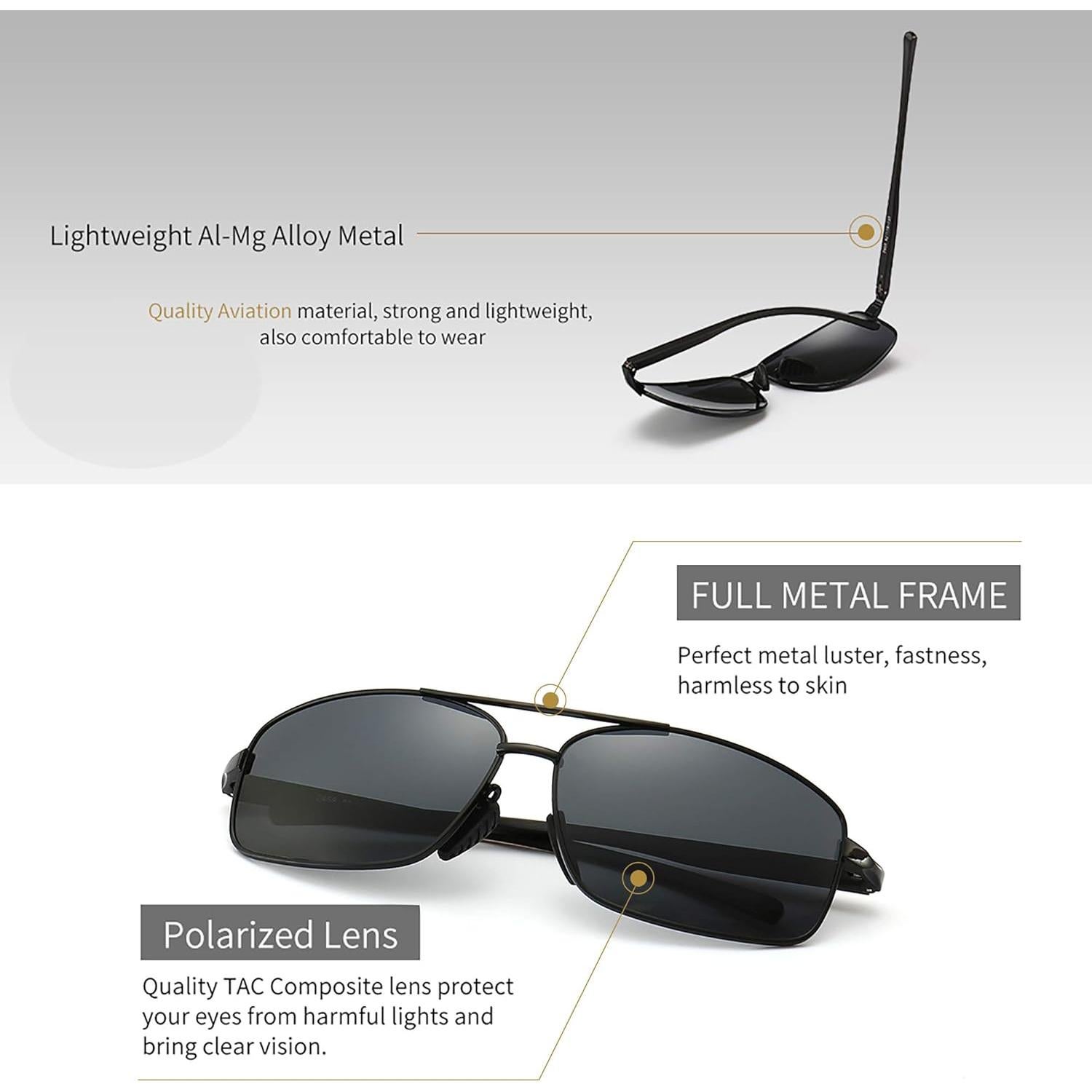 Gafas de sol polarizadas SUNGAIT UV400 ultraligeras