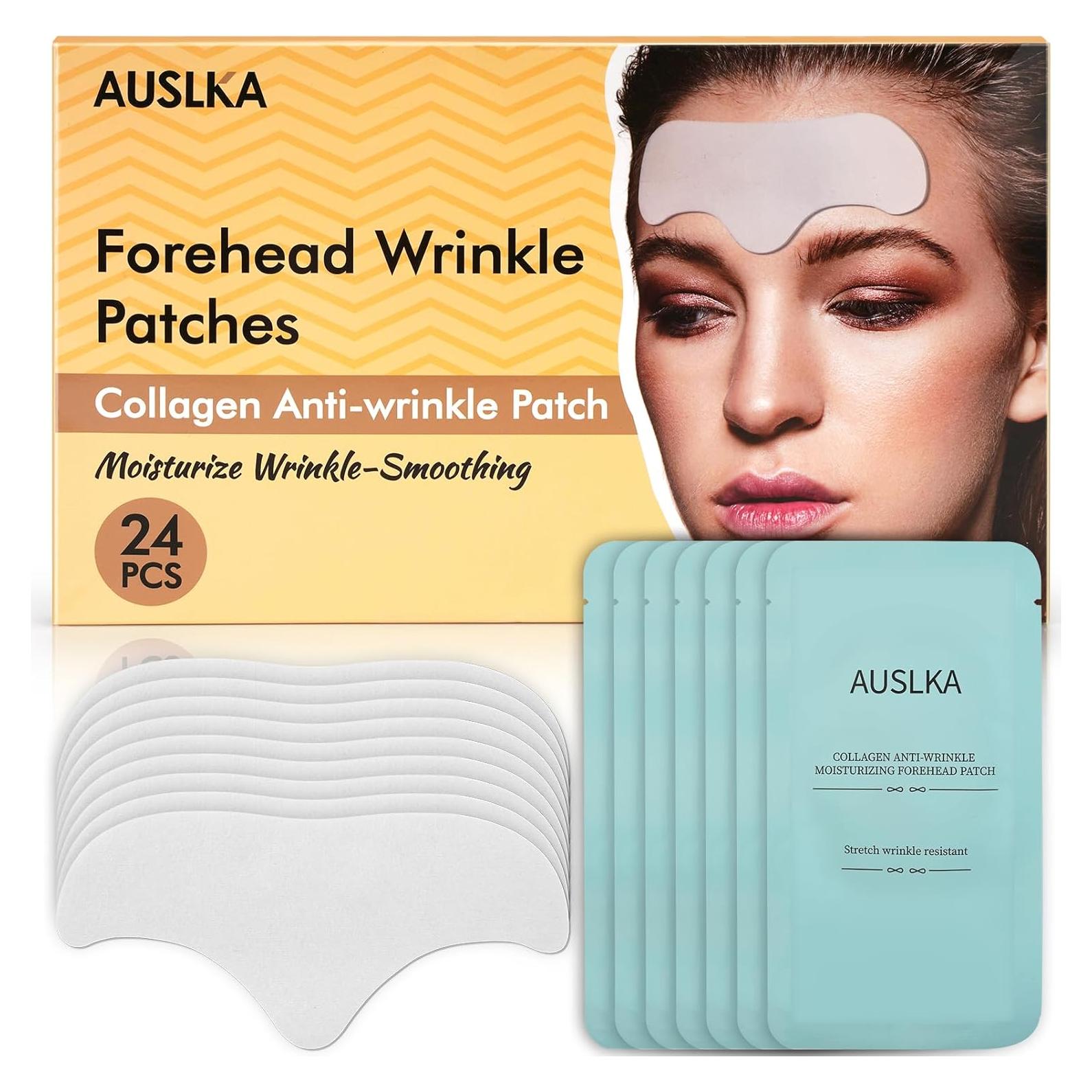 Parches Antienvejecimiento AUSLKA 24PCS con Aloe y Colágeno