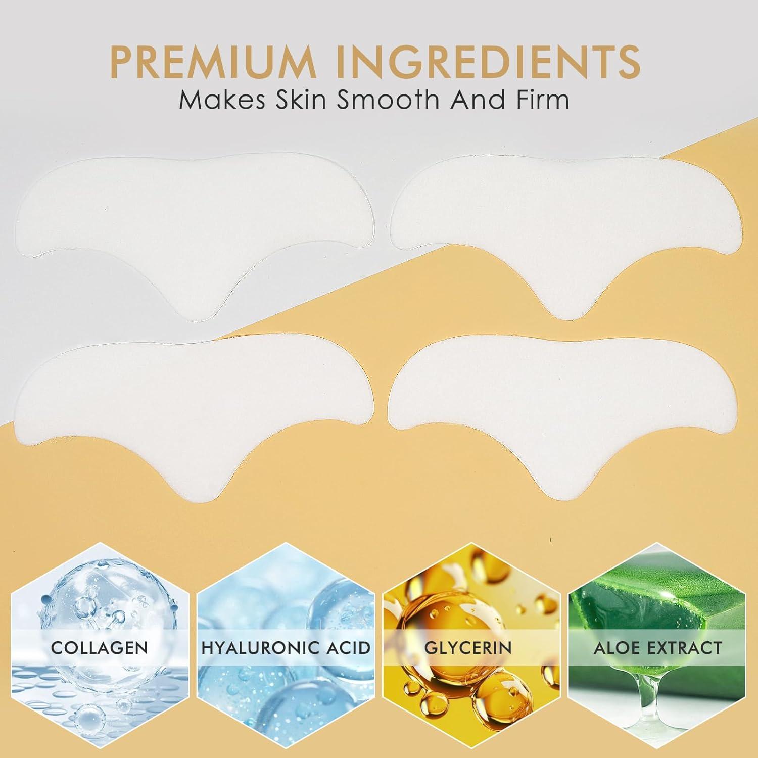 Parches Antienvejecimiento AUSLKA 24PCS con Aloe y Colágeno