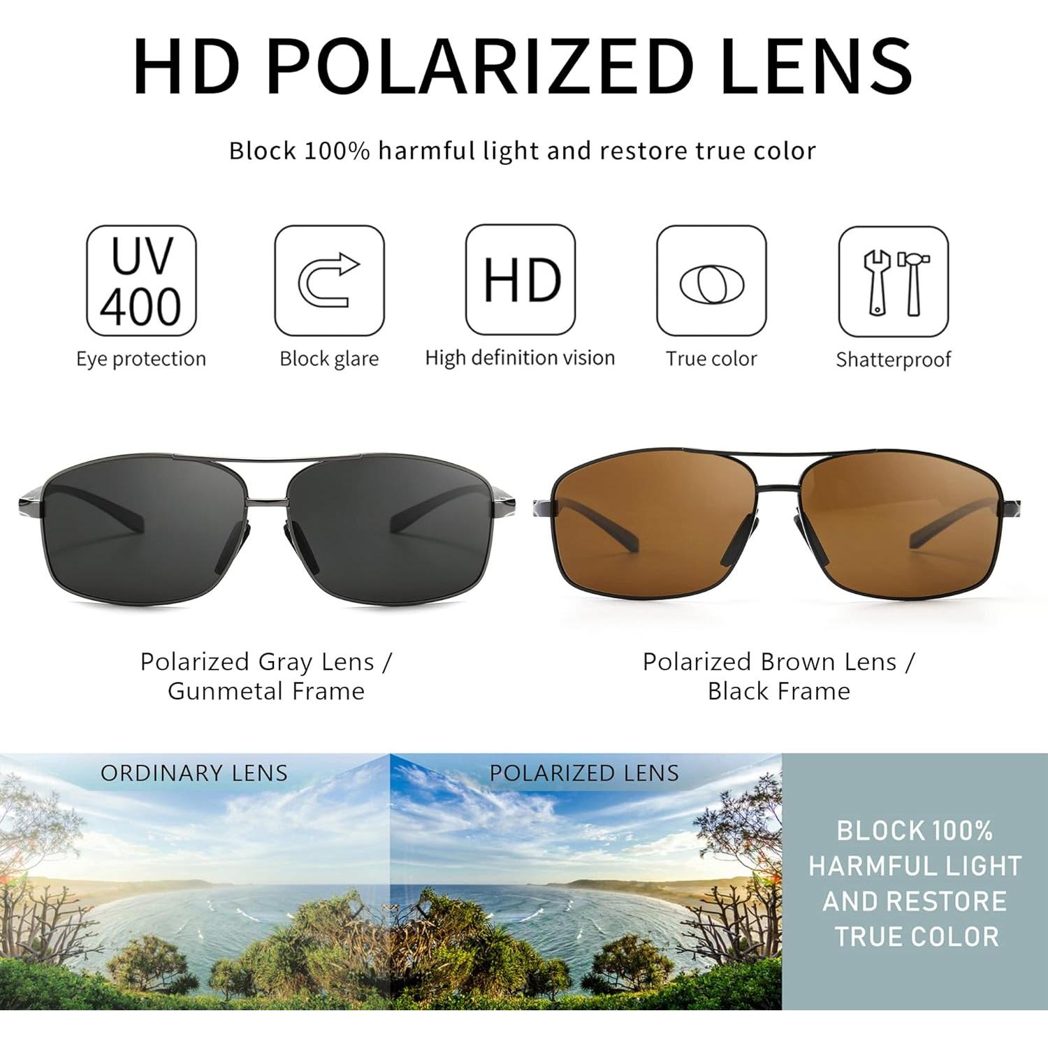 Gafas de sol polarizadas SUNGAIT 2 en 1 con protección UV400