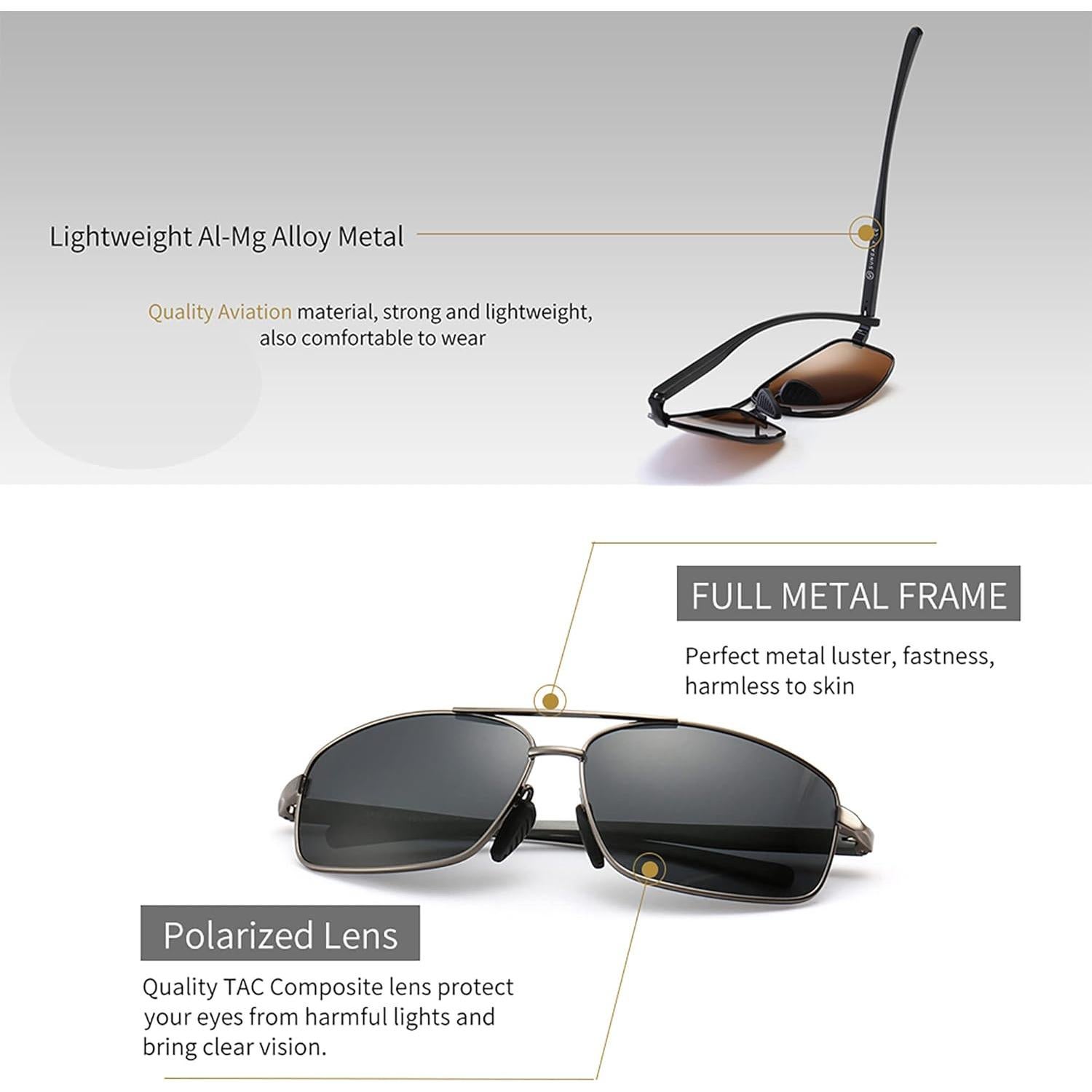 Gafas de sol polarizadas SUNGAIT 2 en 1 con protección UV400