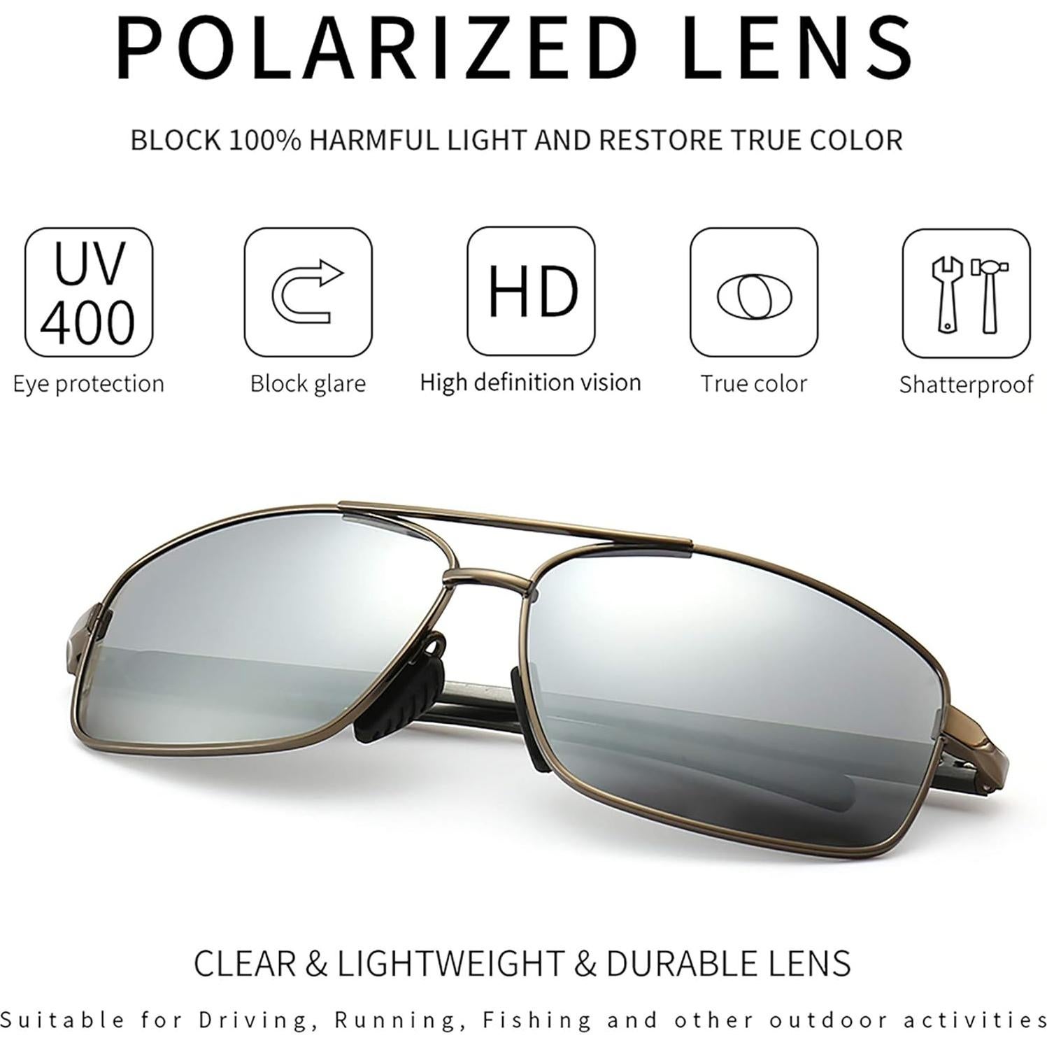 Gafas de sol polarizadas SUNGAIT modelo 2025 UV400 ligeras