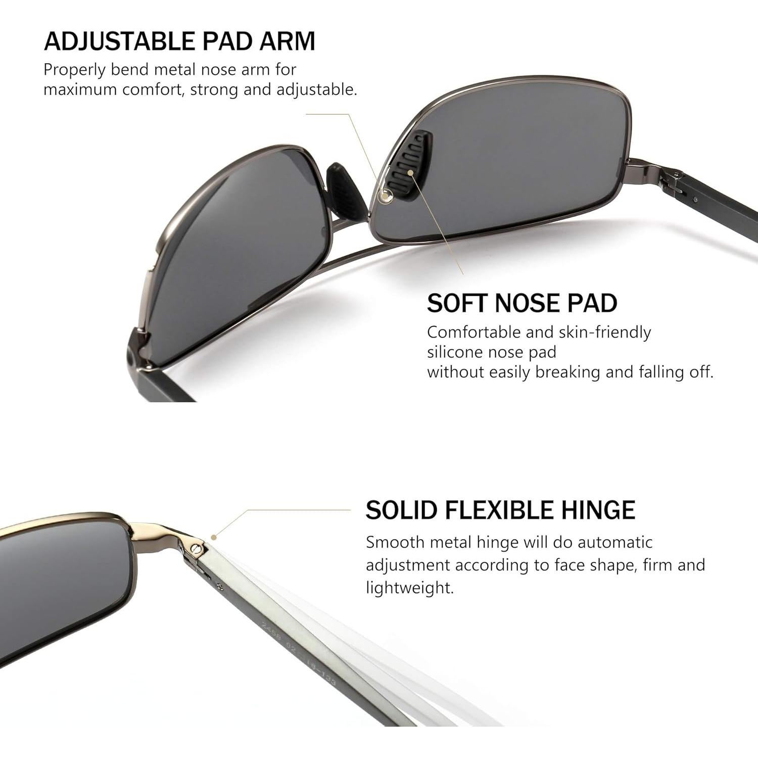 Gafas de sol polarizadas SUNGAIT modelo 2025 UV400 ligeras