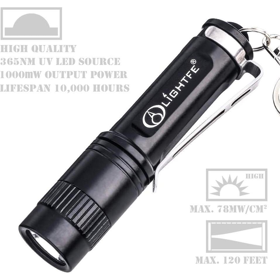 Linterna UV LED Turbo Lightfe UV101-365nm 1AAA Compacta