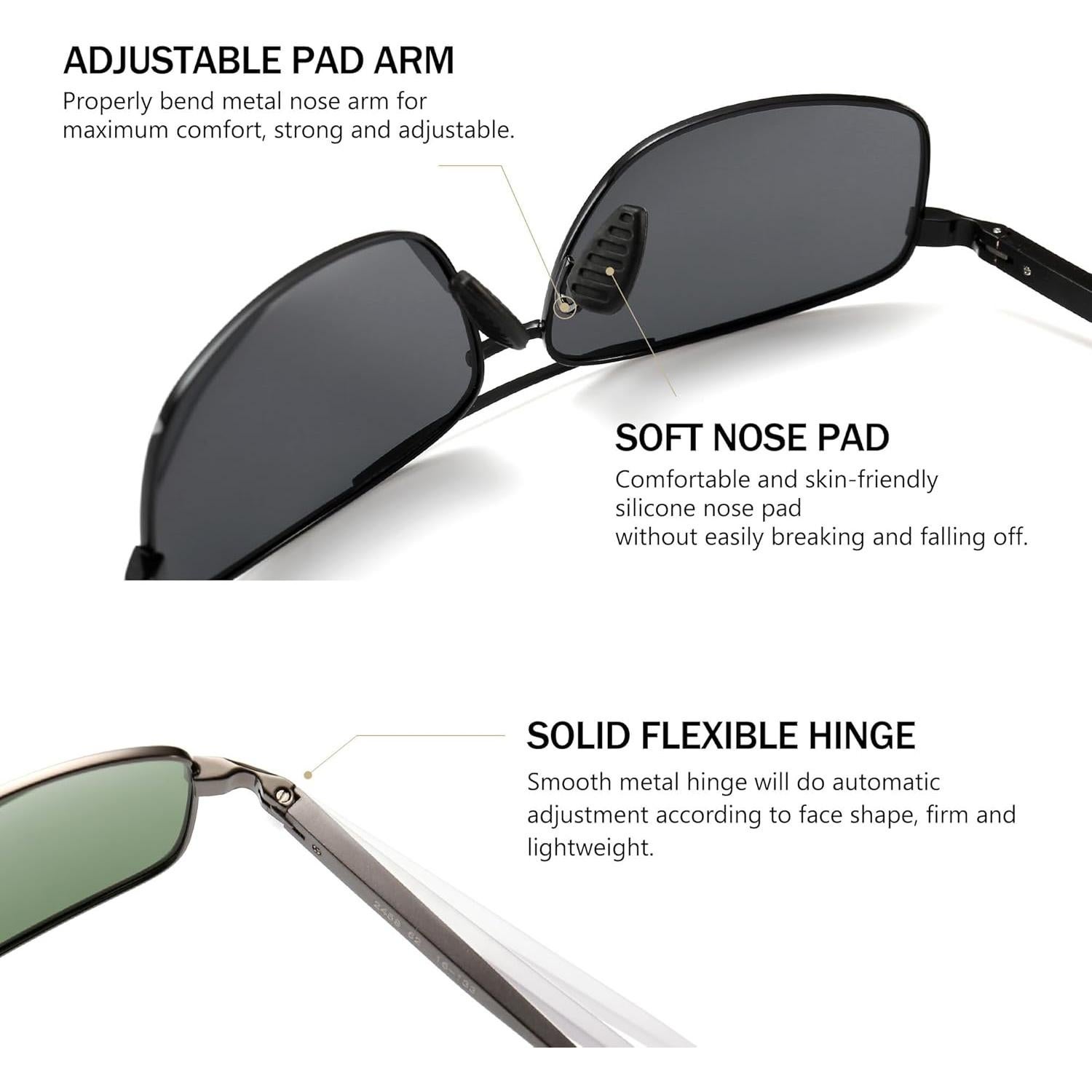 Gafas de sol polarizadas SUNGAIT UV400 paquete de 2